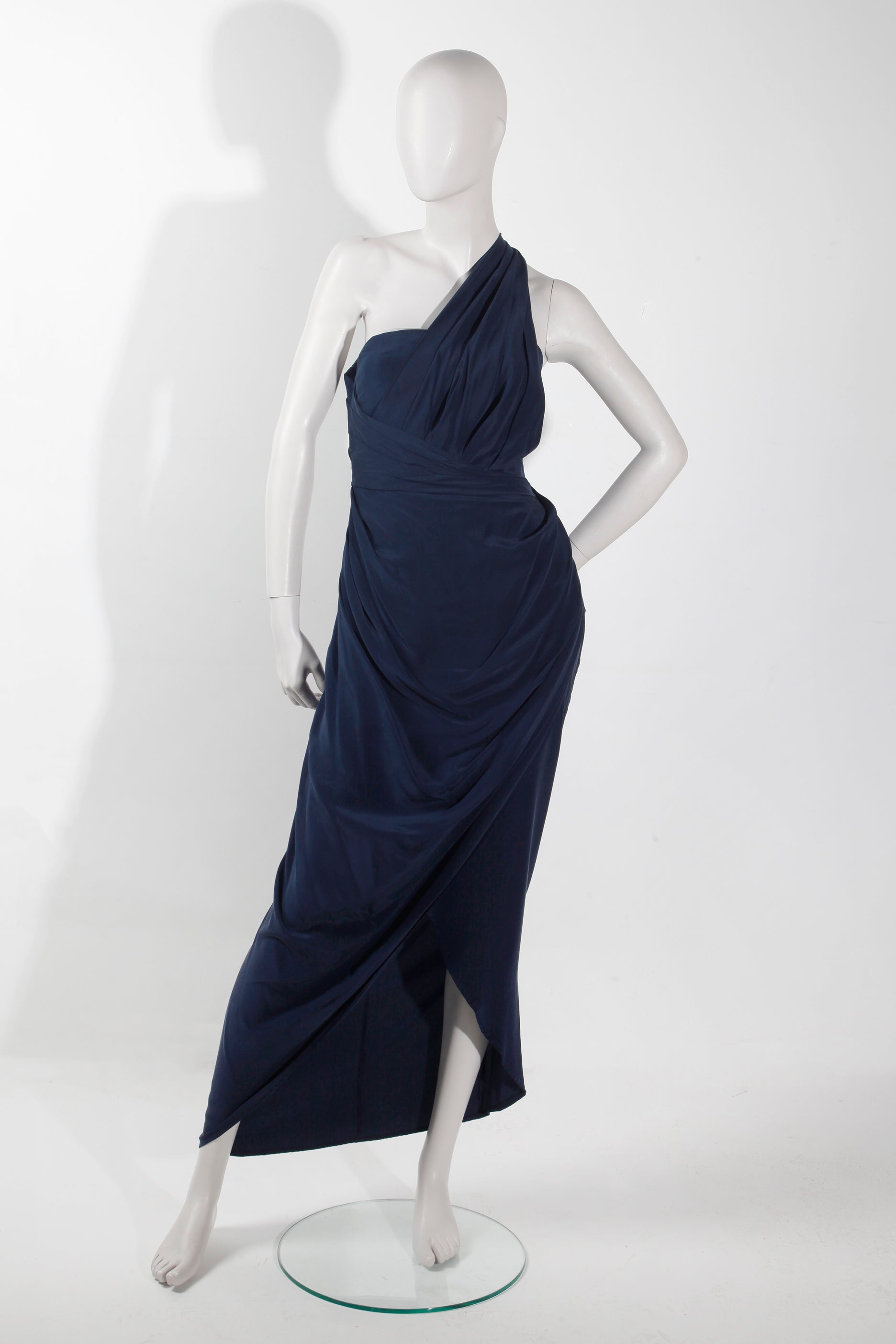 Zimmerman Navy Blue Silk Asymmetrical Gown (Eu36/38)