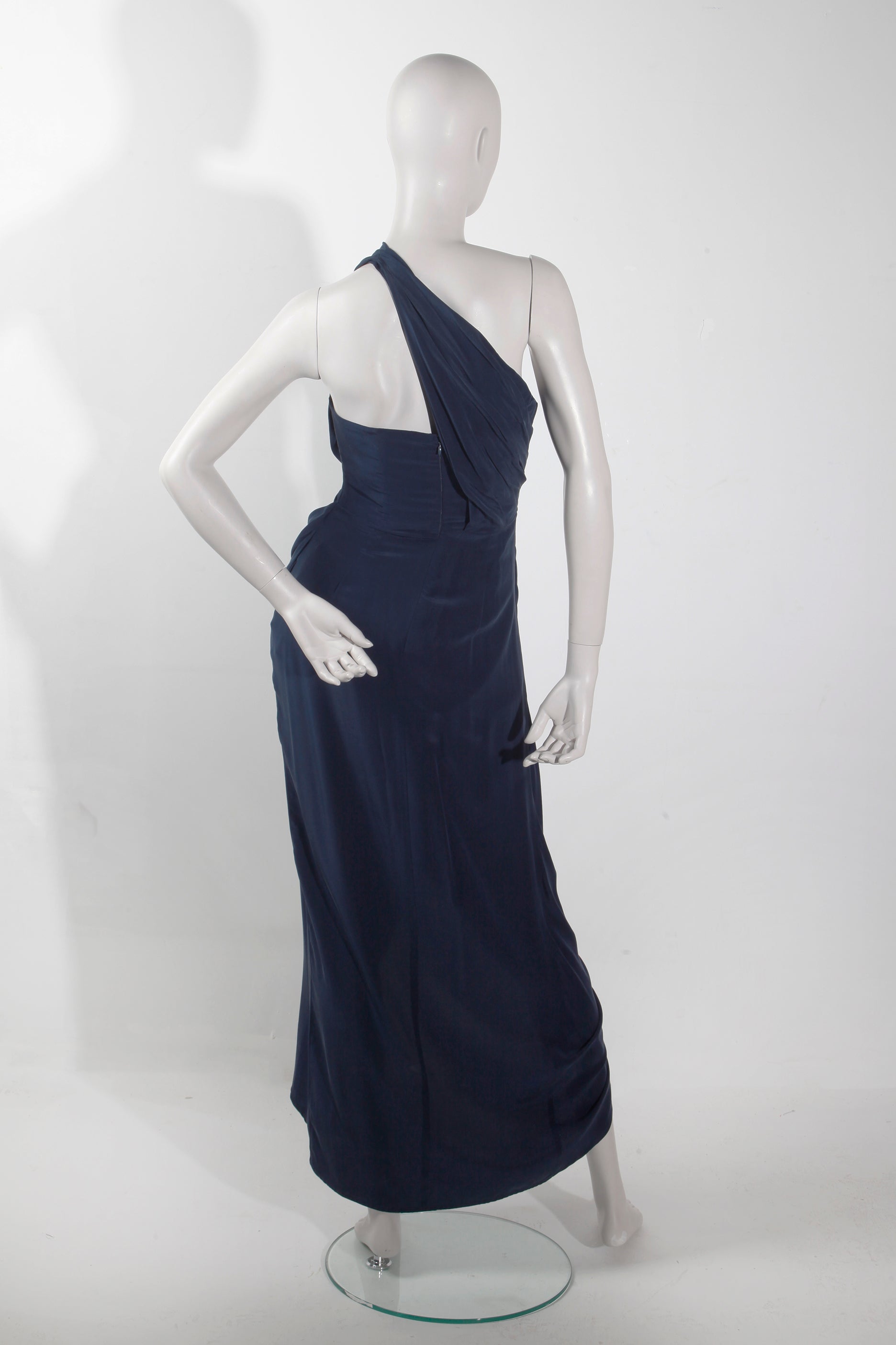 Zimmerman Navy Blue Silk Asymmetrical Gown (Eu36/38)