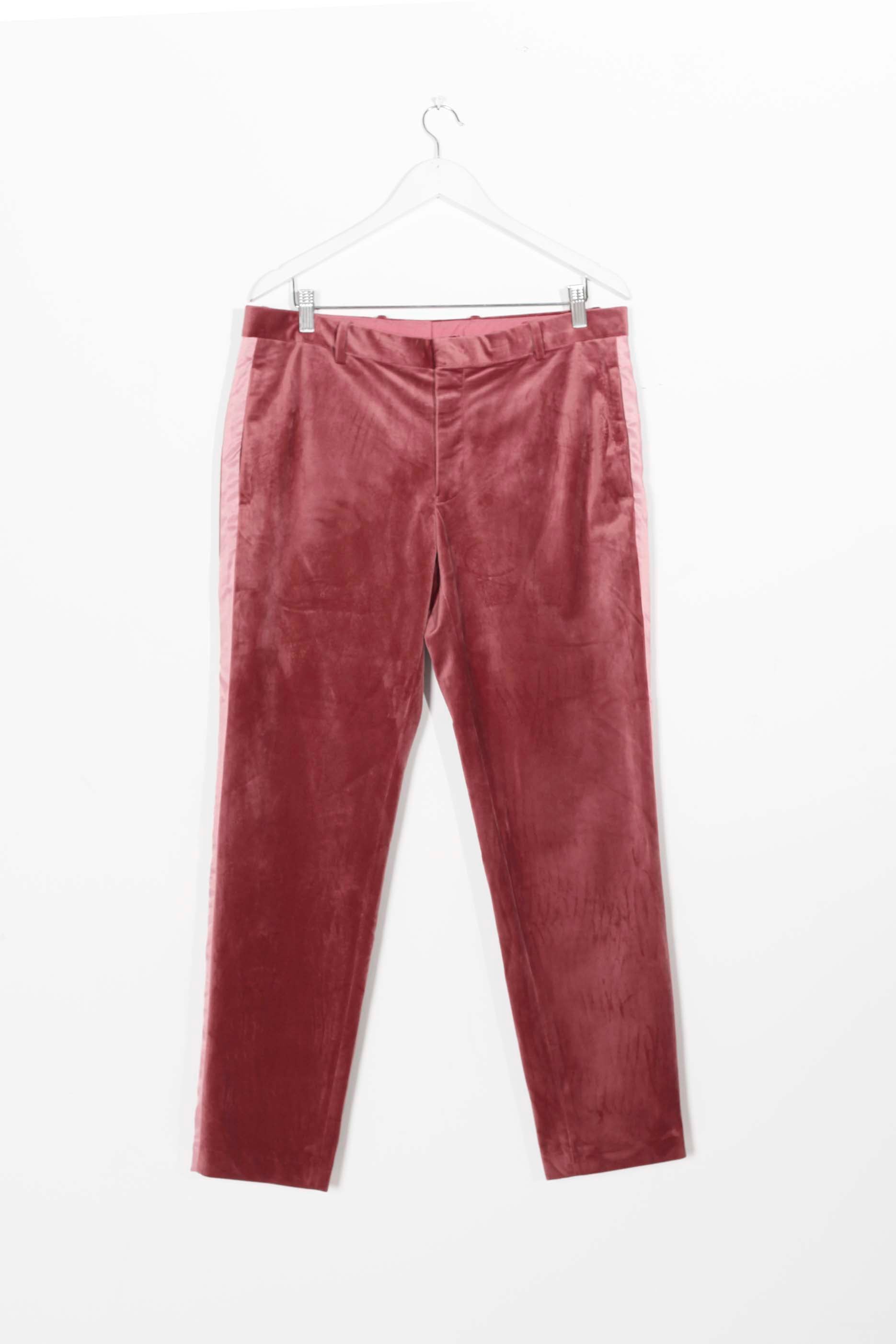 Men's Pink Velvet Trousers