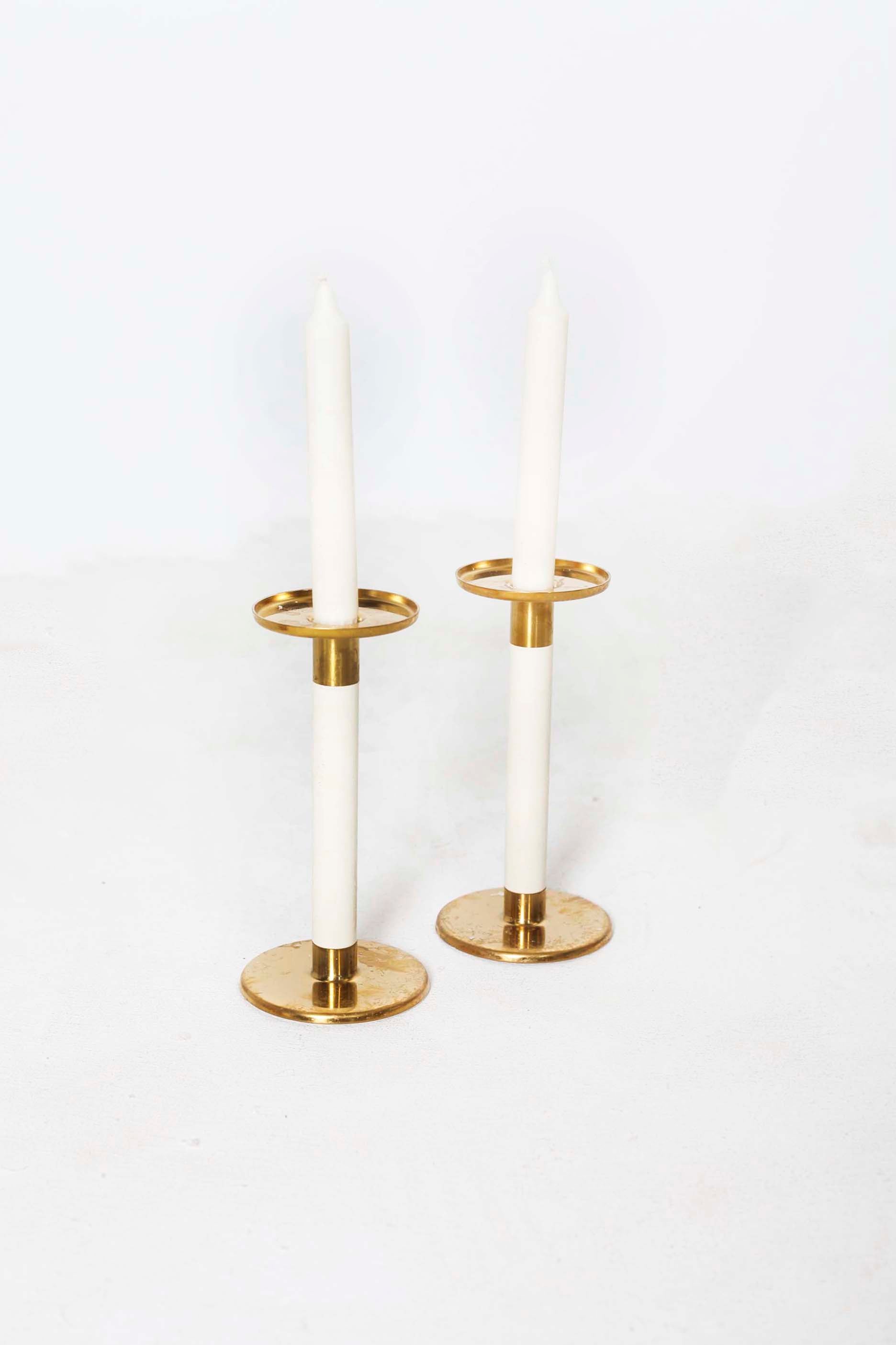 White and Gold Candle Stick Holder Pack