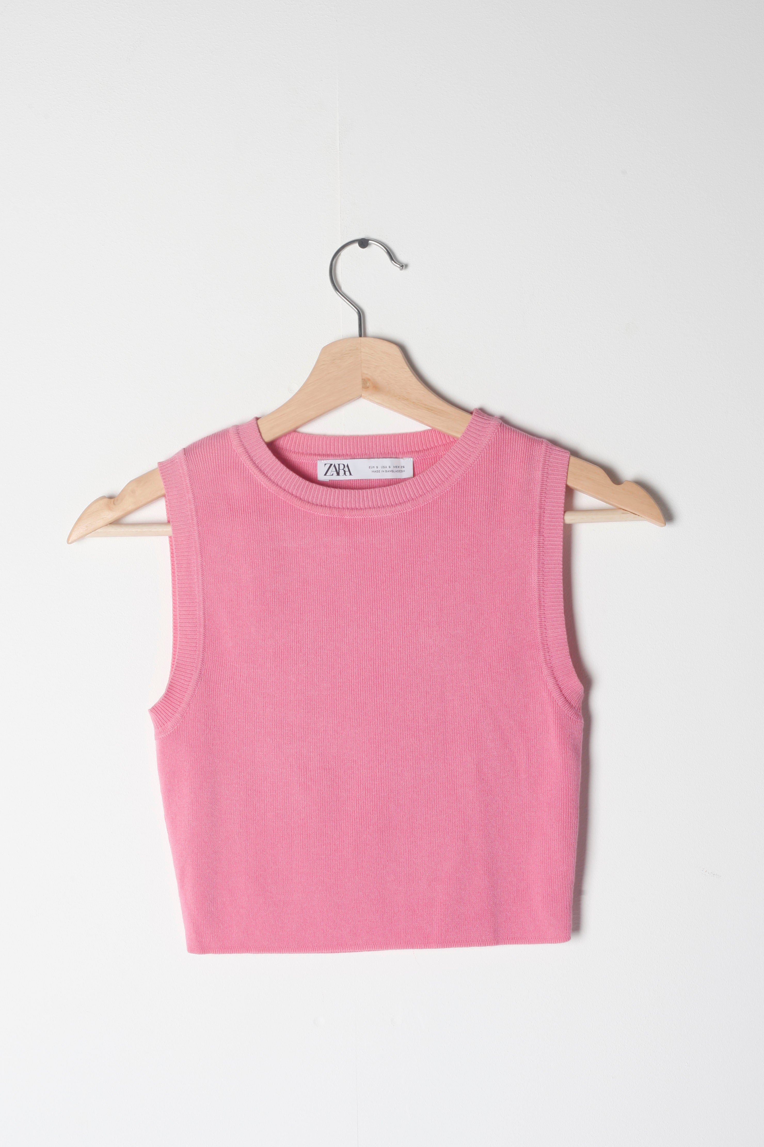 Pink Knit Tank Top