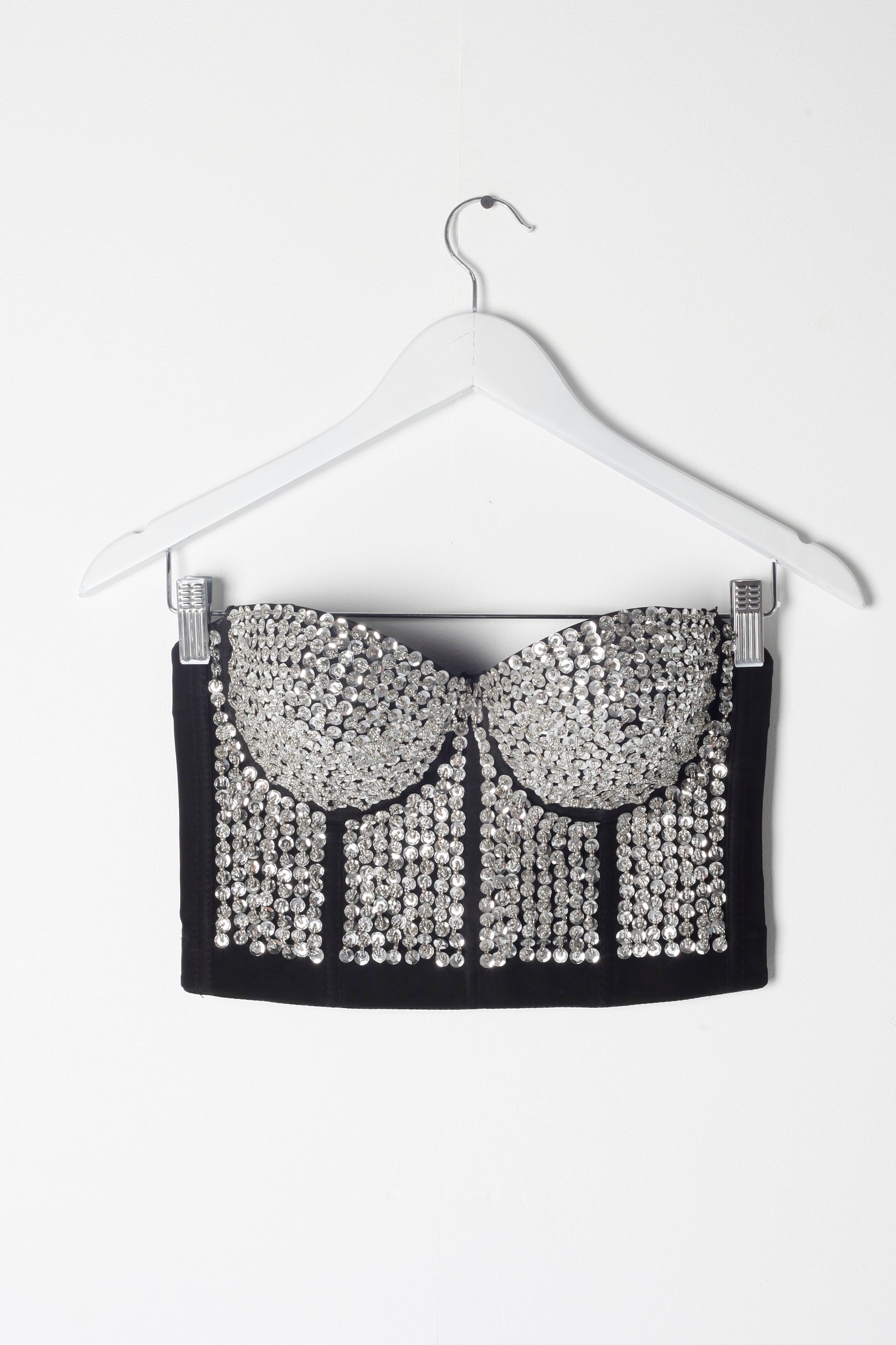 Silver Sequin Bustier (Eu36-38)