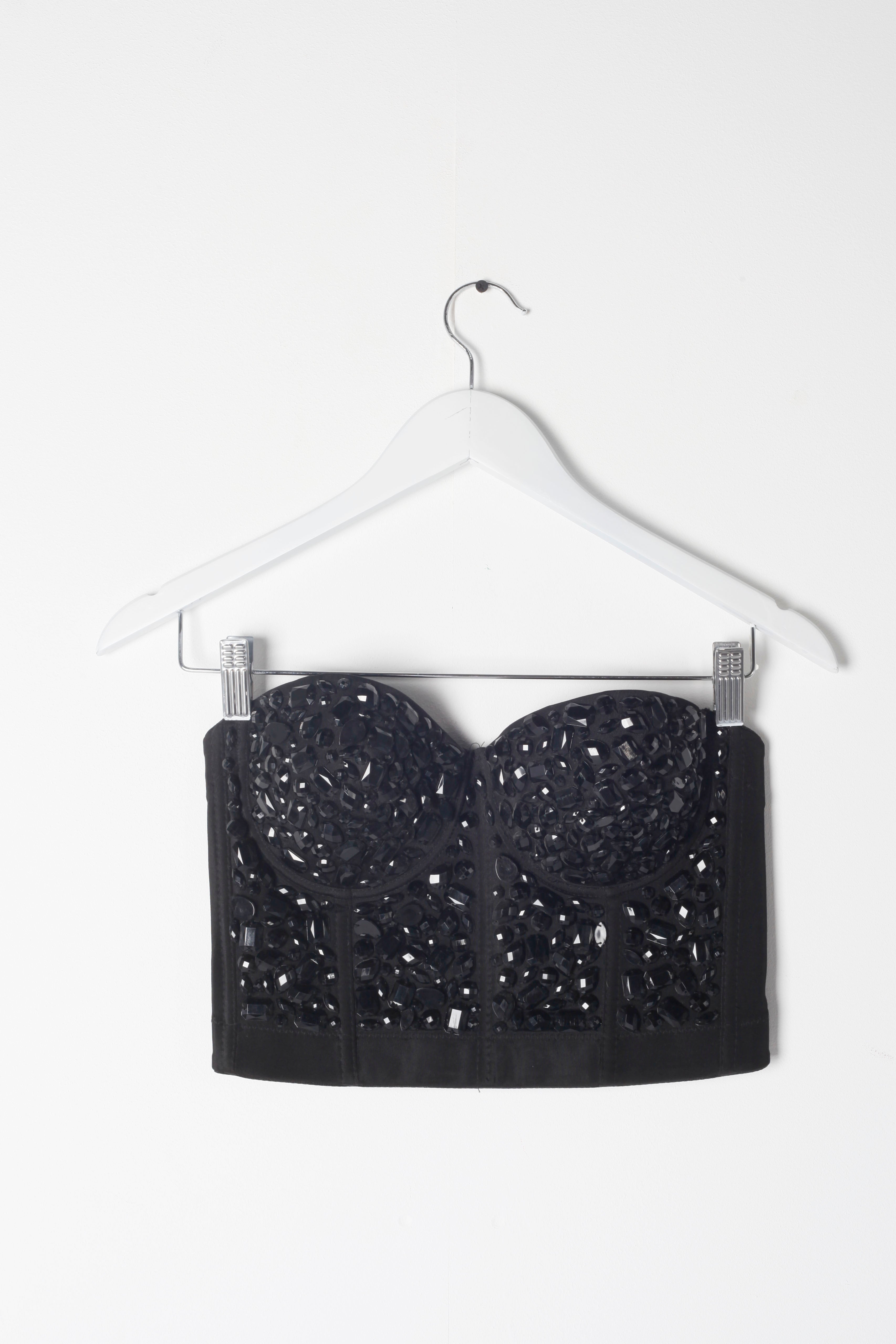 Black Beaded Bustier