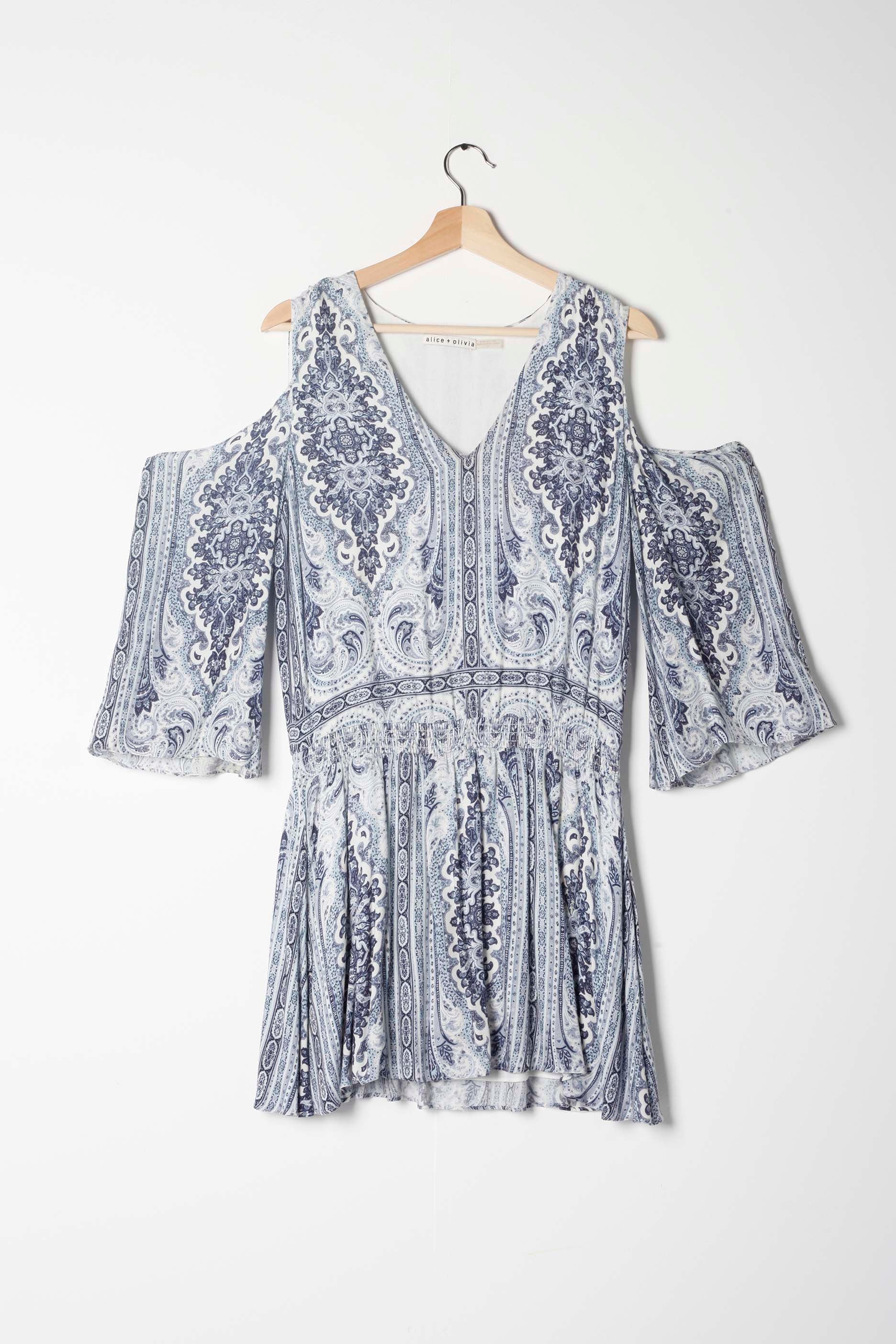 Alice + Olivia Bohemian Cold Shoulder Dress (Eu36)