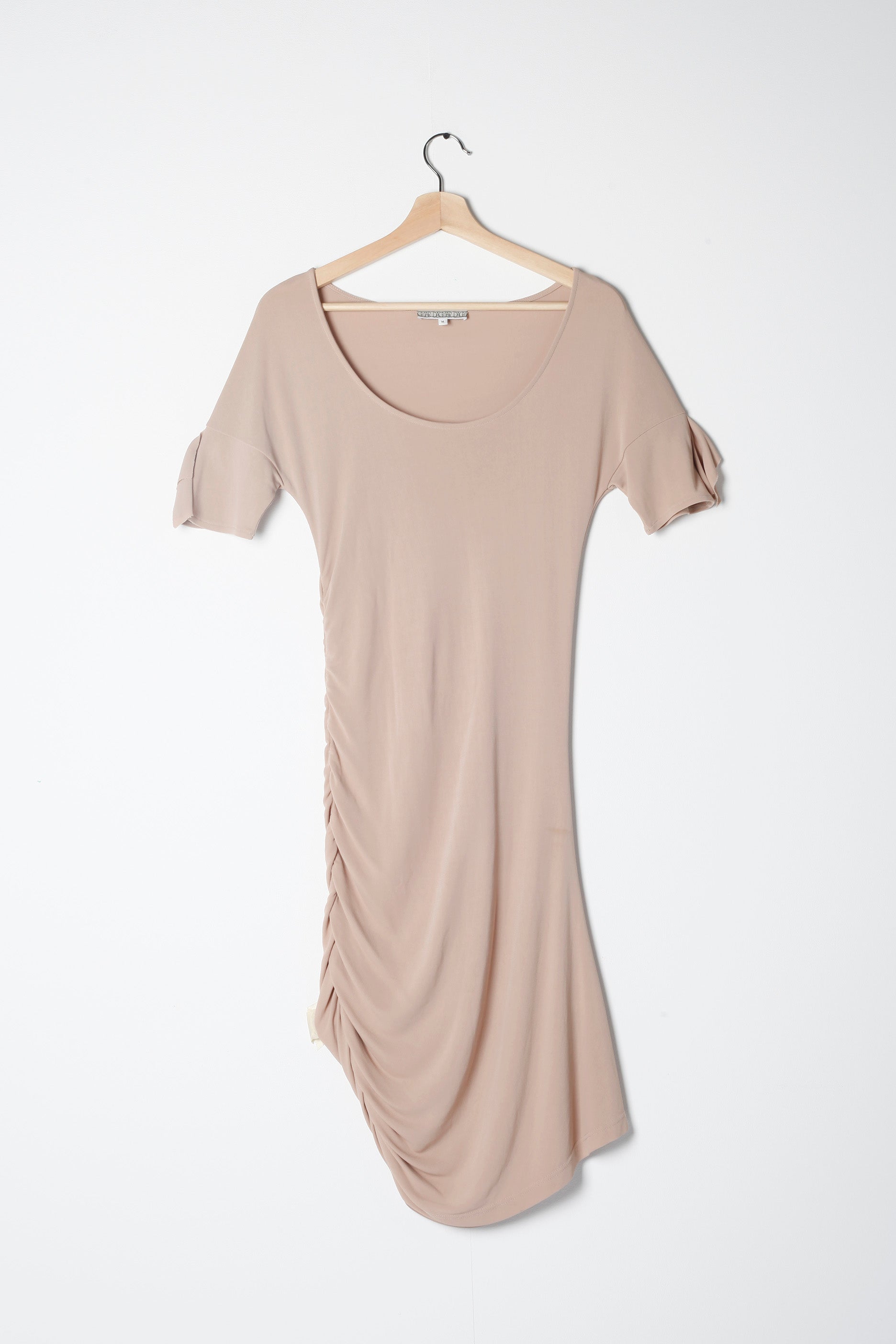 Body-Con Nude Dress with Ruching (Eu36-38)