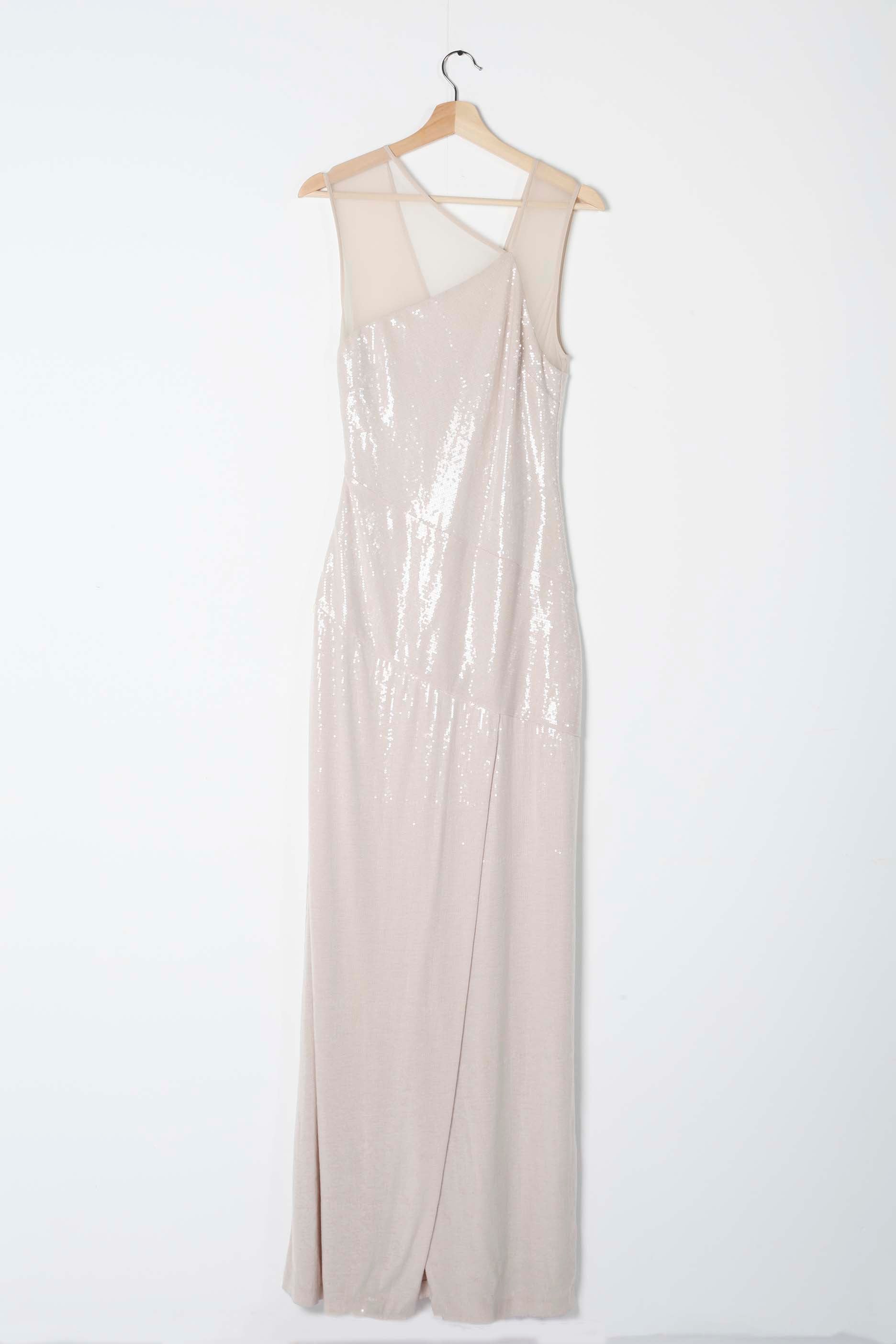 Full-Length Blush Sequin Dress (Eu36)