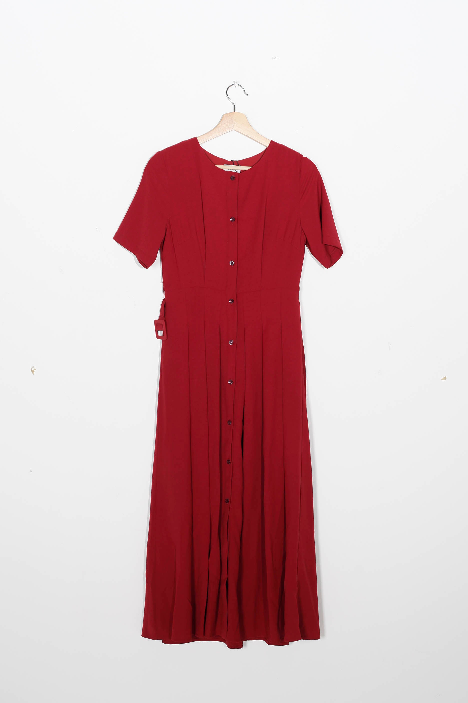 Red Belted Midi Dress (medium)