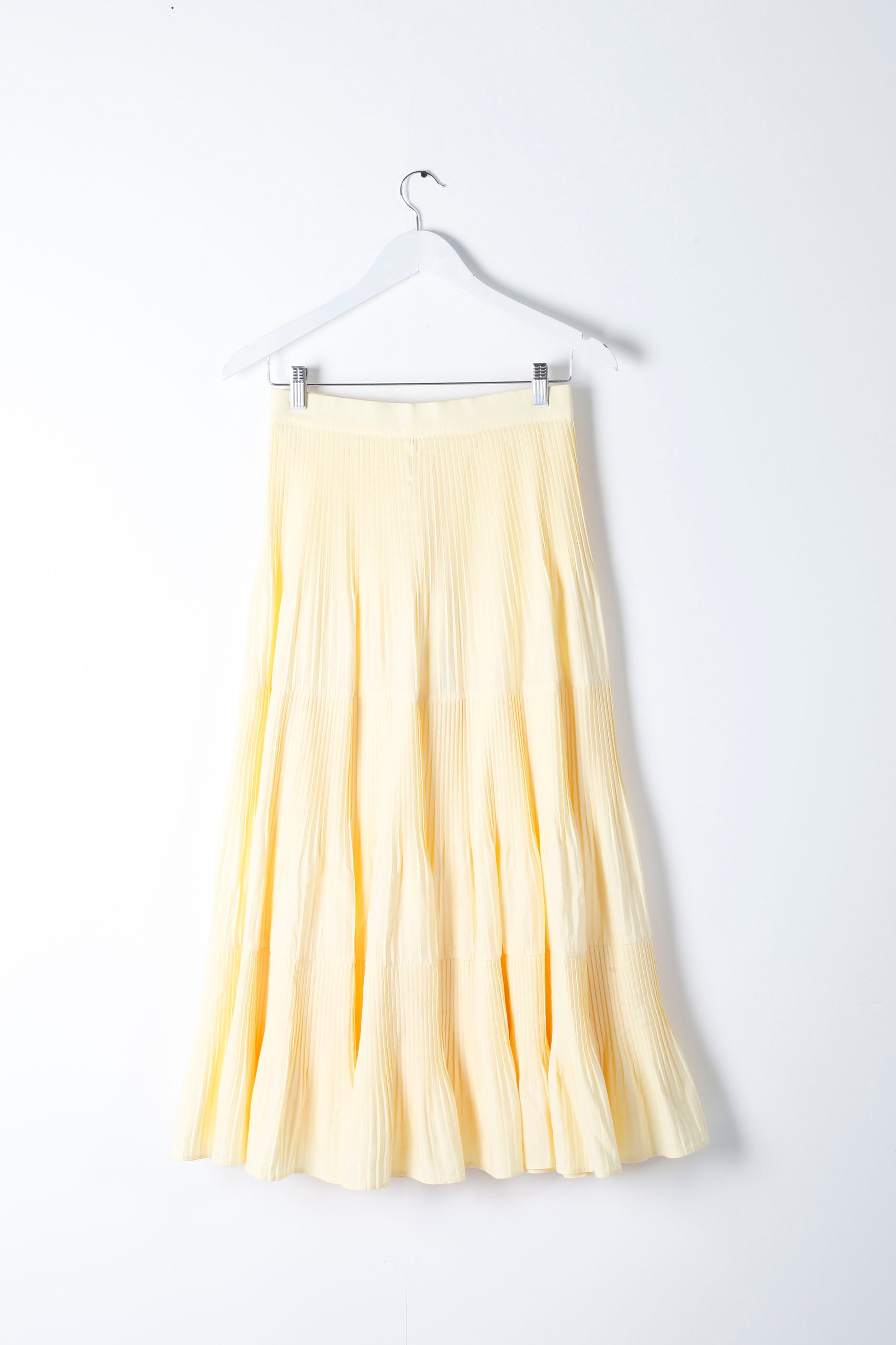 Yellow Pleated Skirt