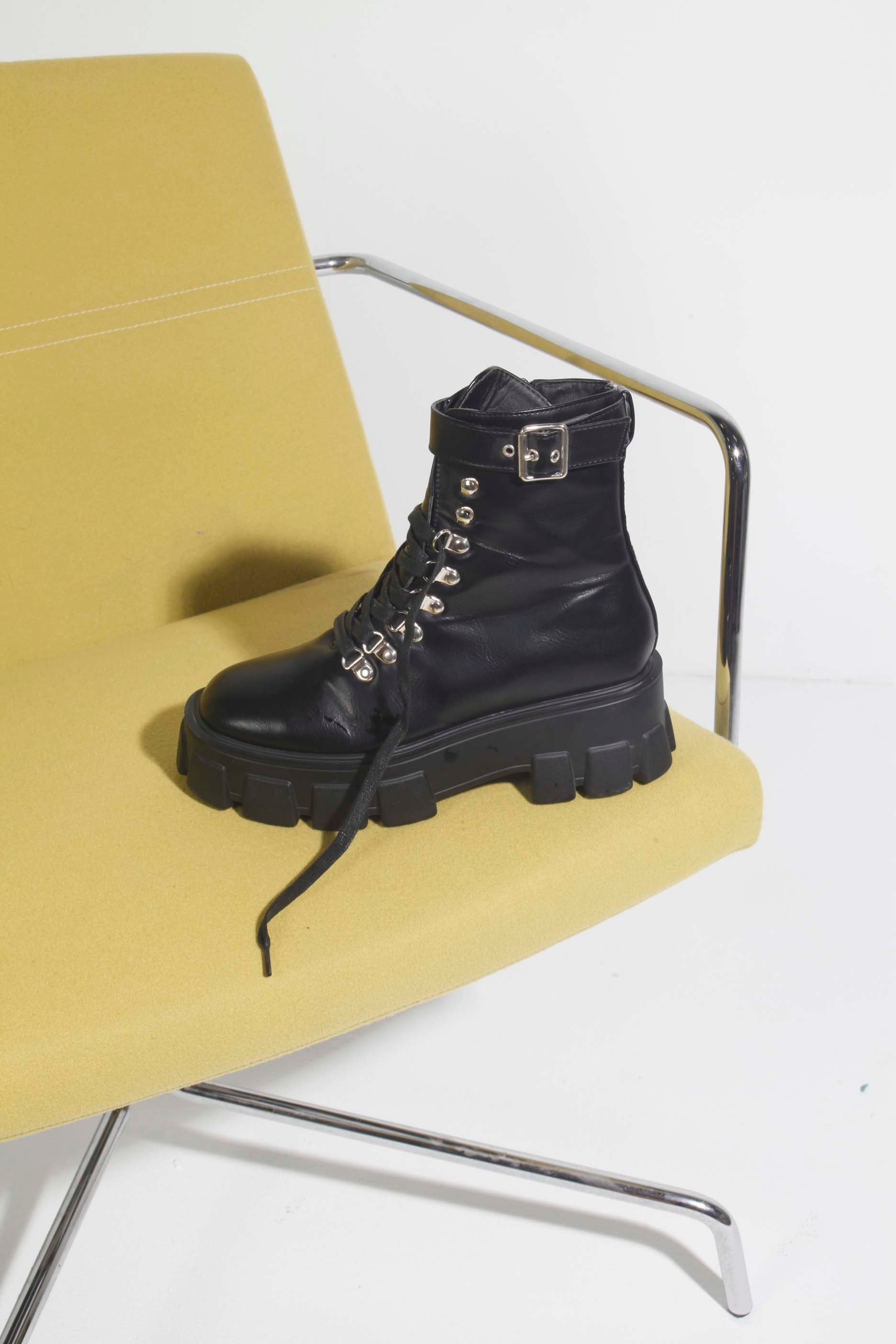 Black Bovver Boots