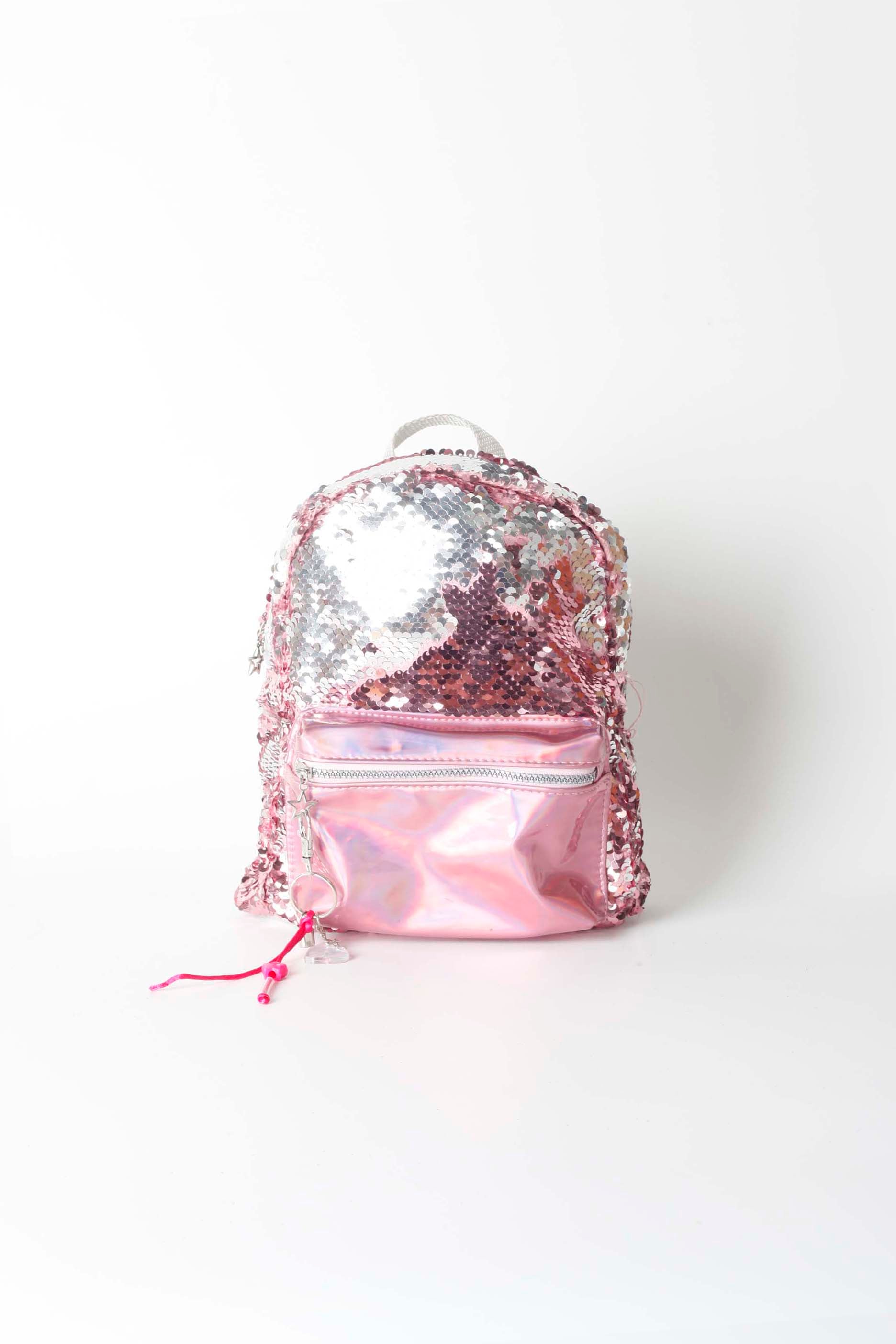 Girls Pink Sequin Backpack