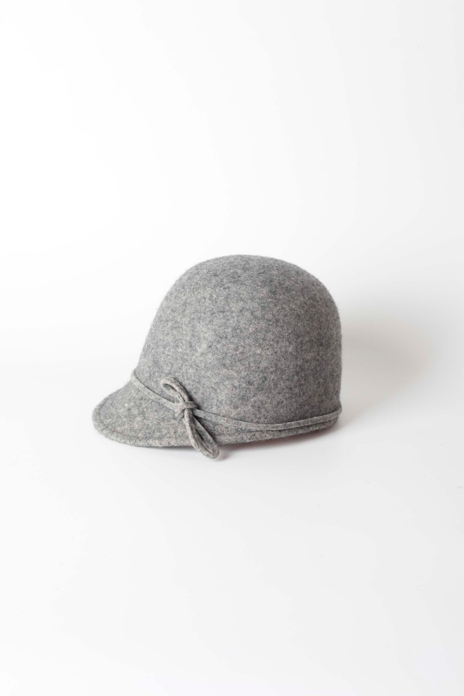 Girls Grey Felt Cloche Hat