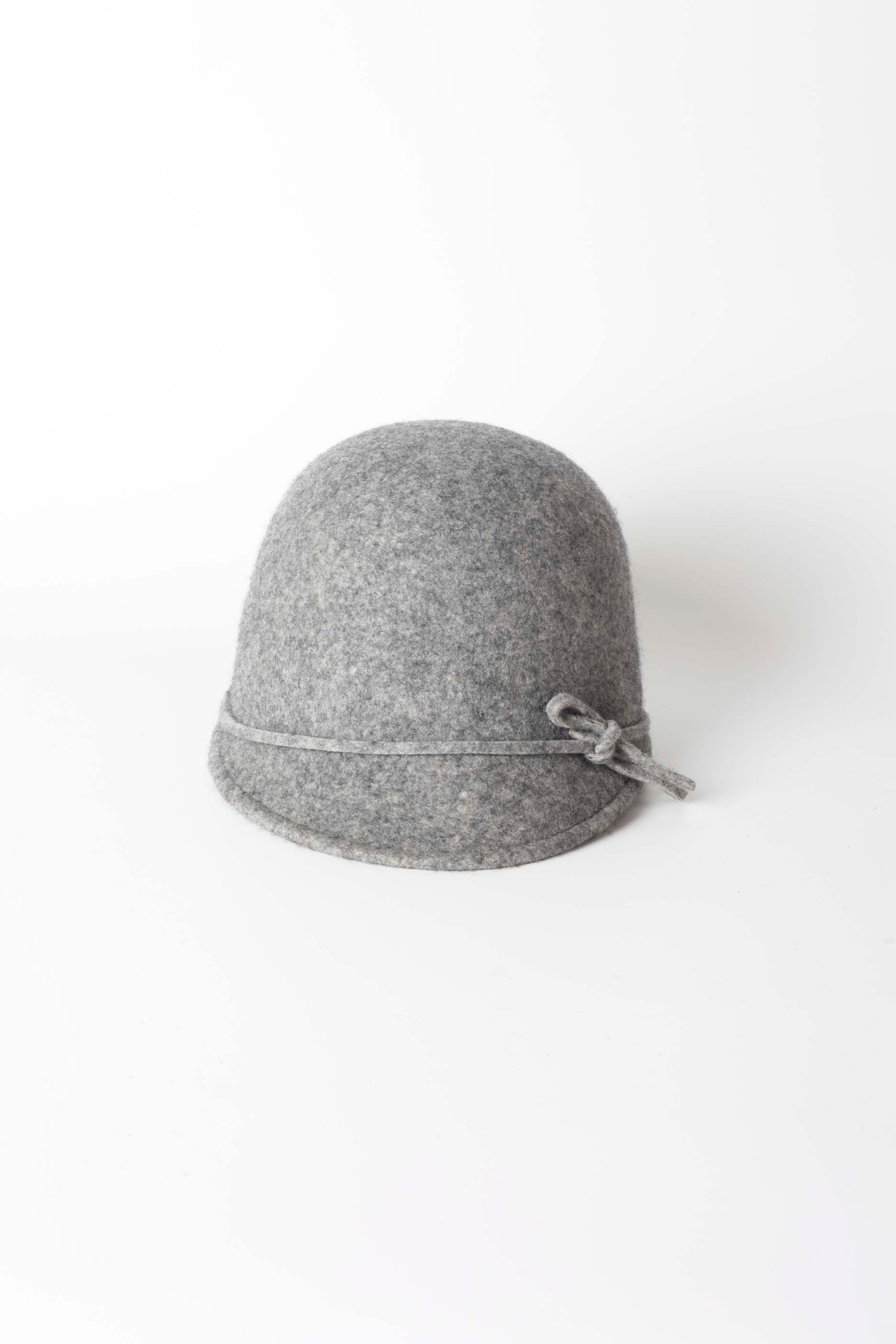 Girls Grey Felt Cloche Hat