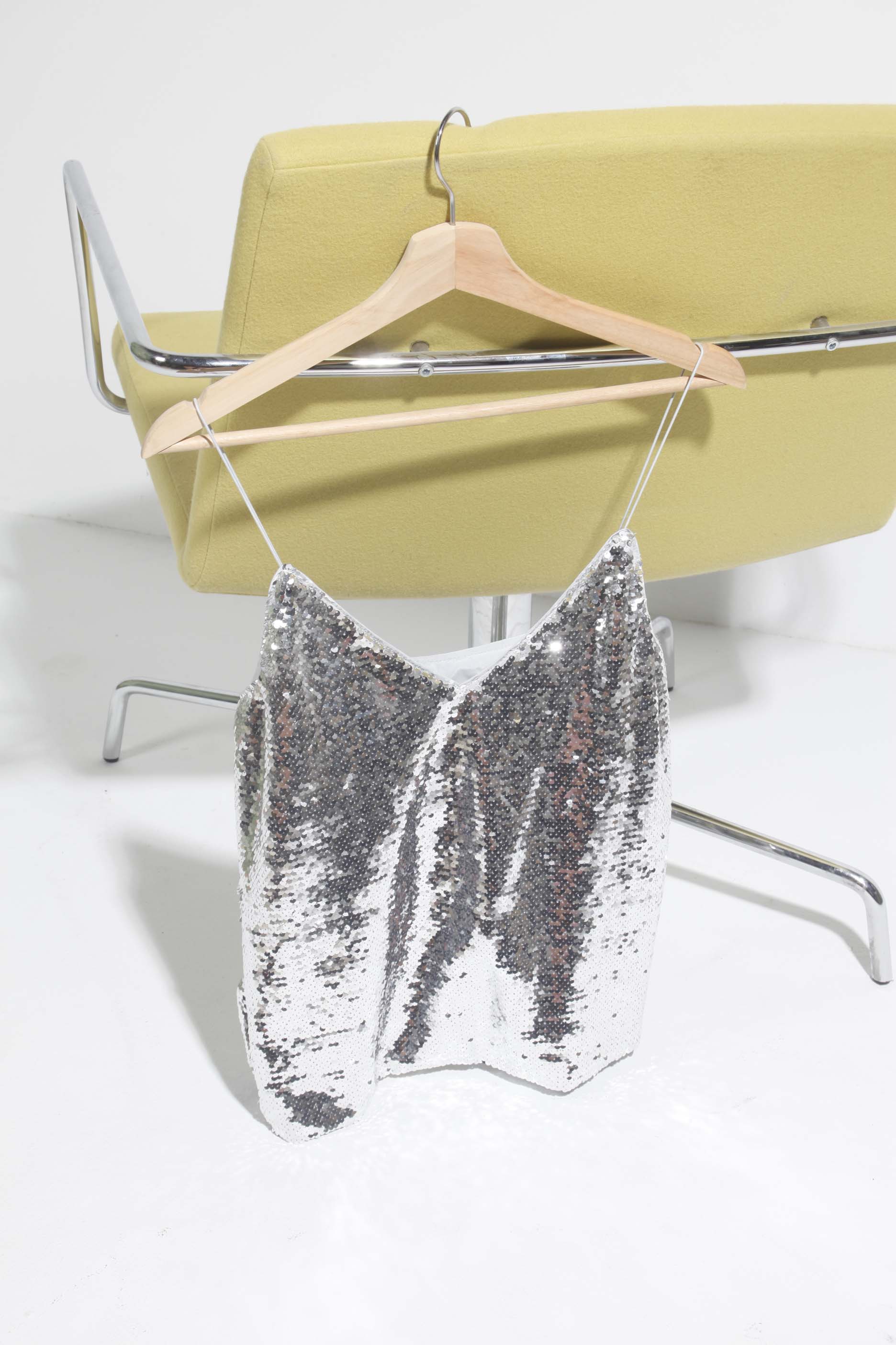 Silver Sequin Camisole Vest