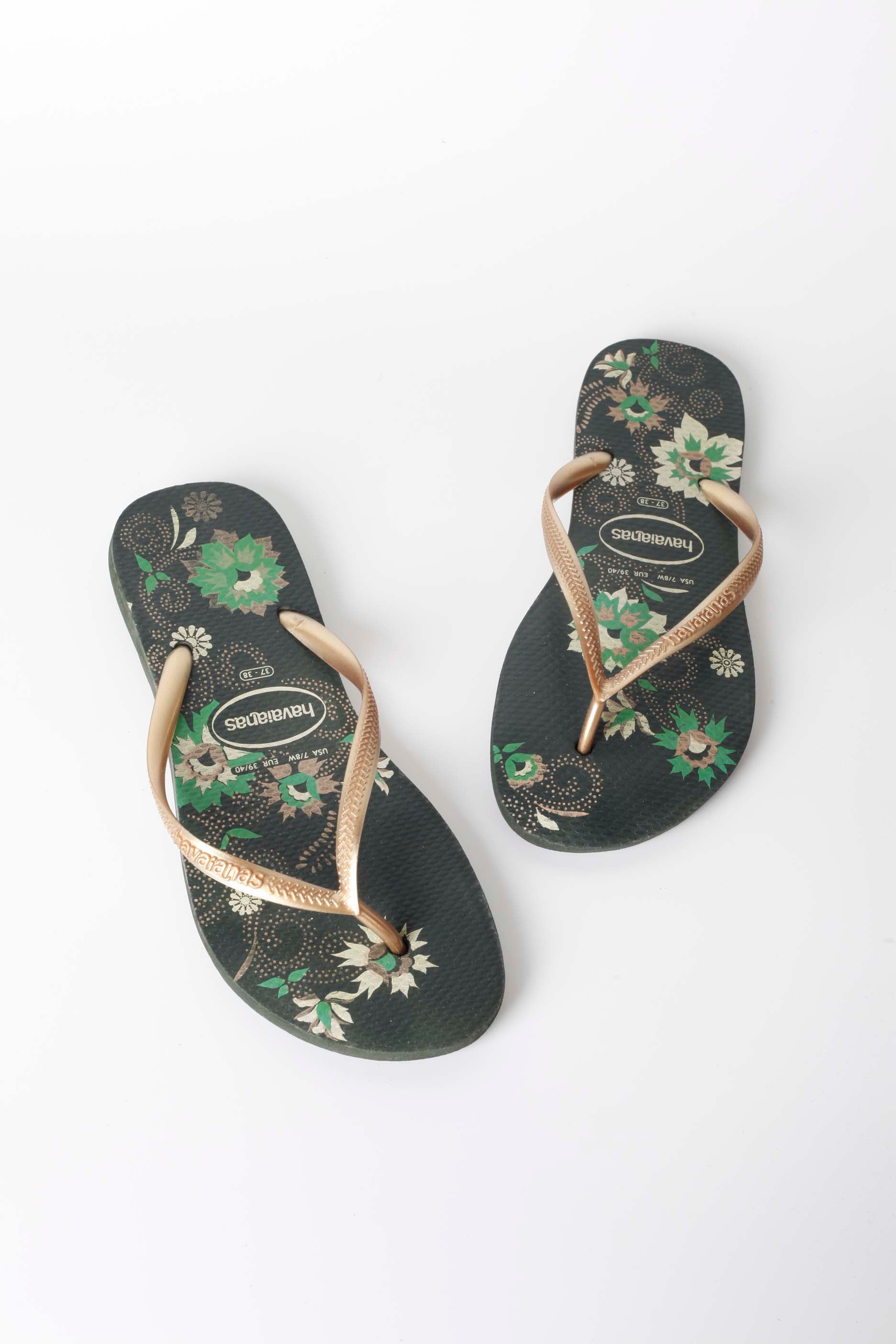 Gold Havaiana Flip Flops