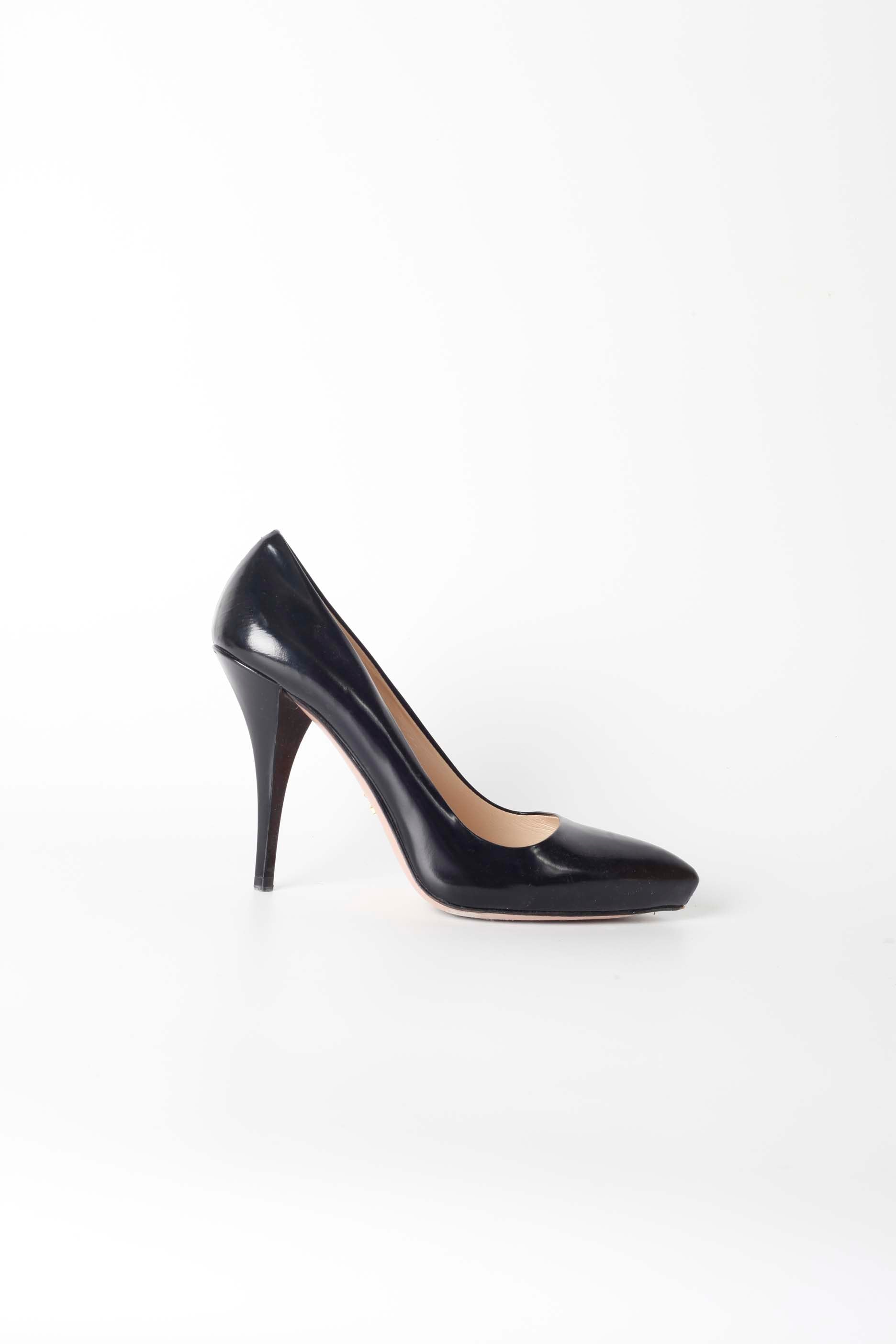 Black Patent Prada High Heels