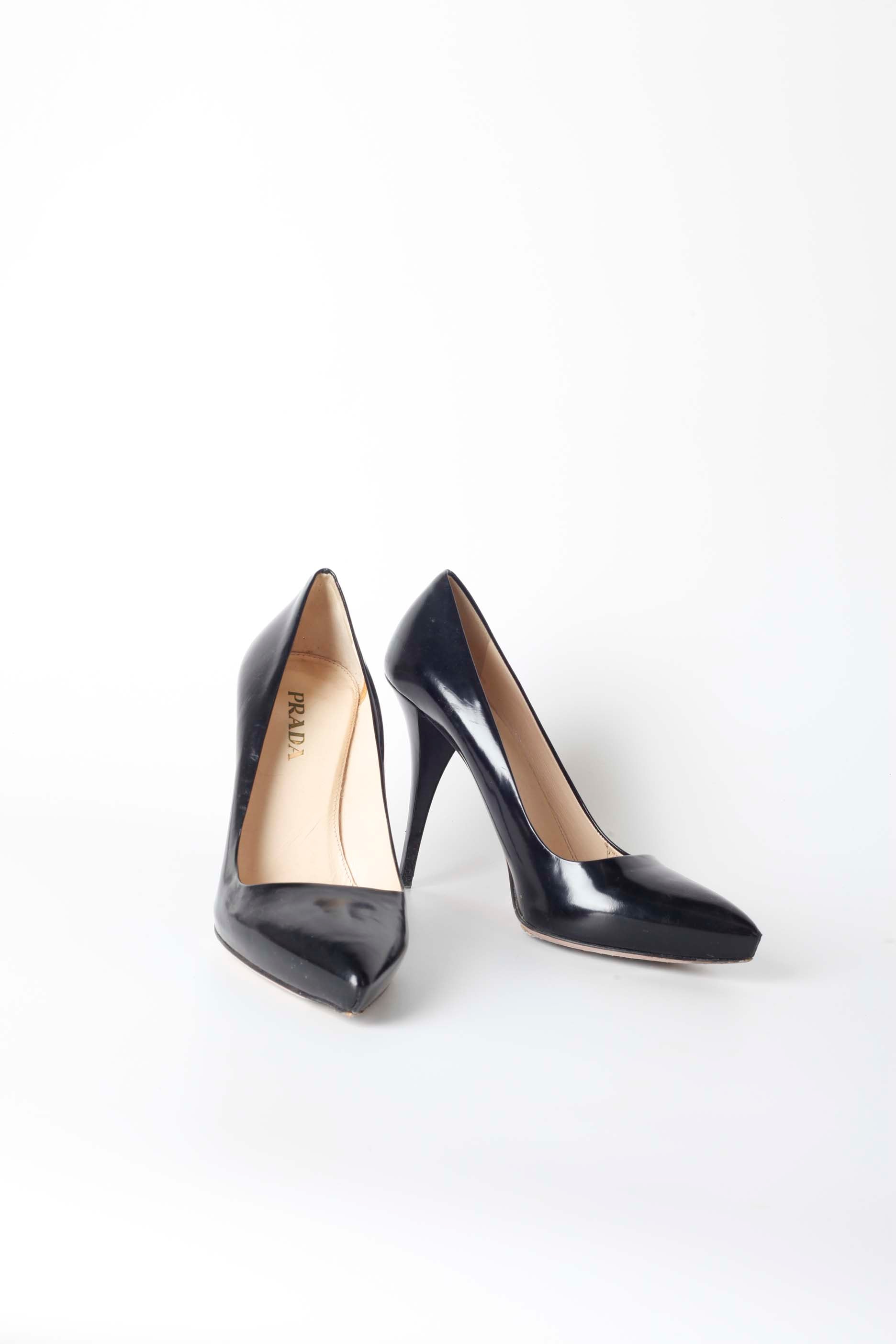 Black Patent Prada High Heels