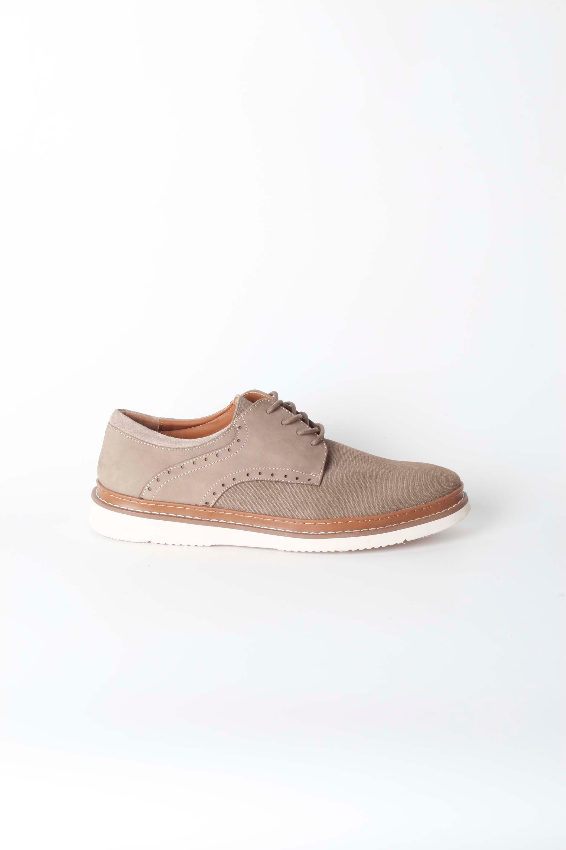 Mens Greige Lace-up Shoes