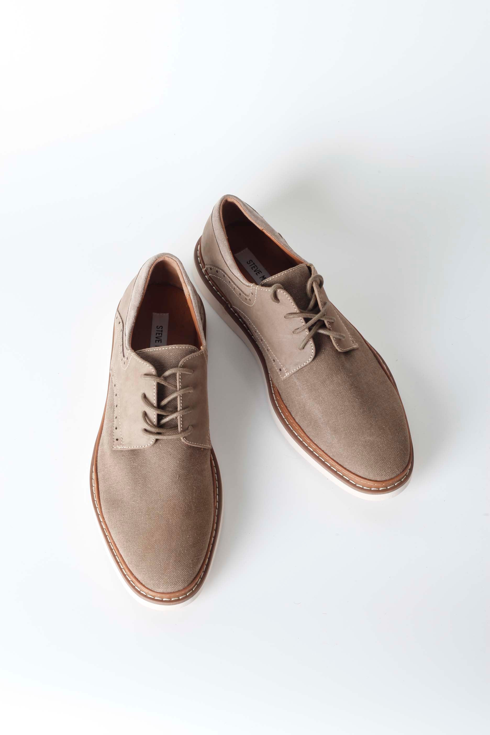 Mens Greige Lace-up Shoes