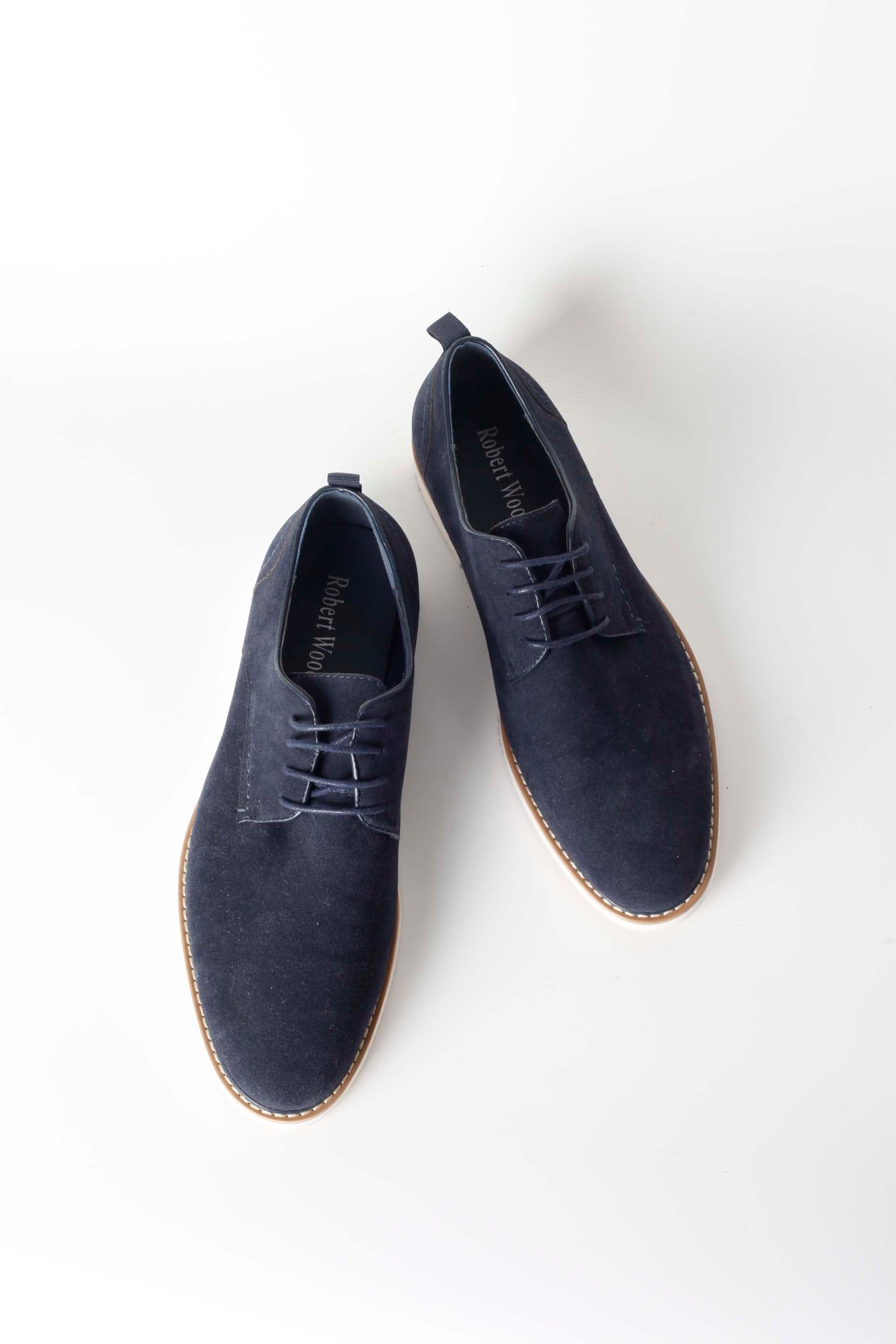 Mens Navy Blue Lace-up Shoes