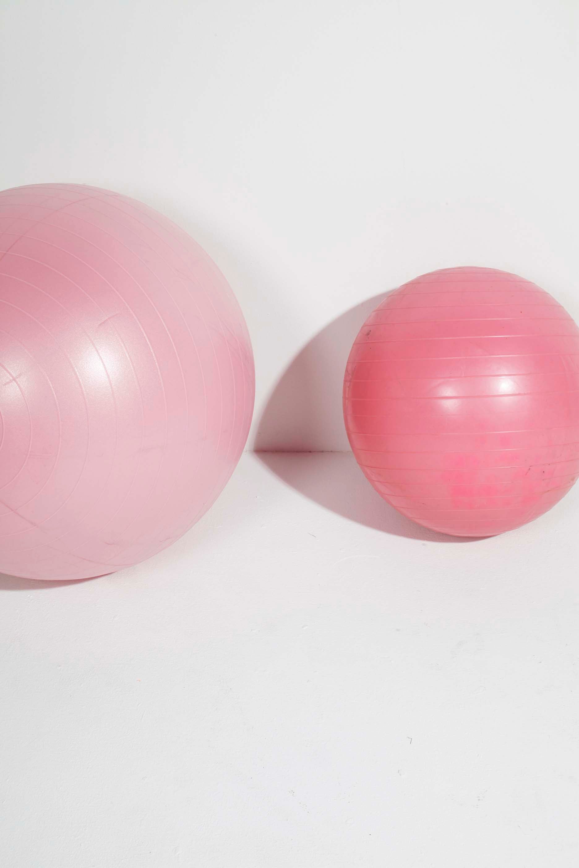 Medium Inflatable Pink Workout Gym Ball