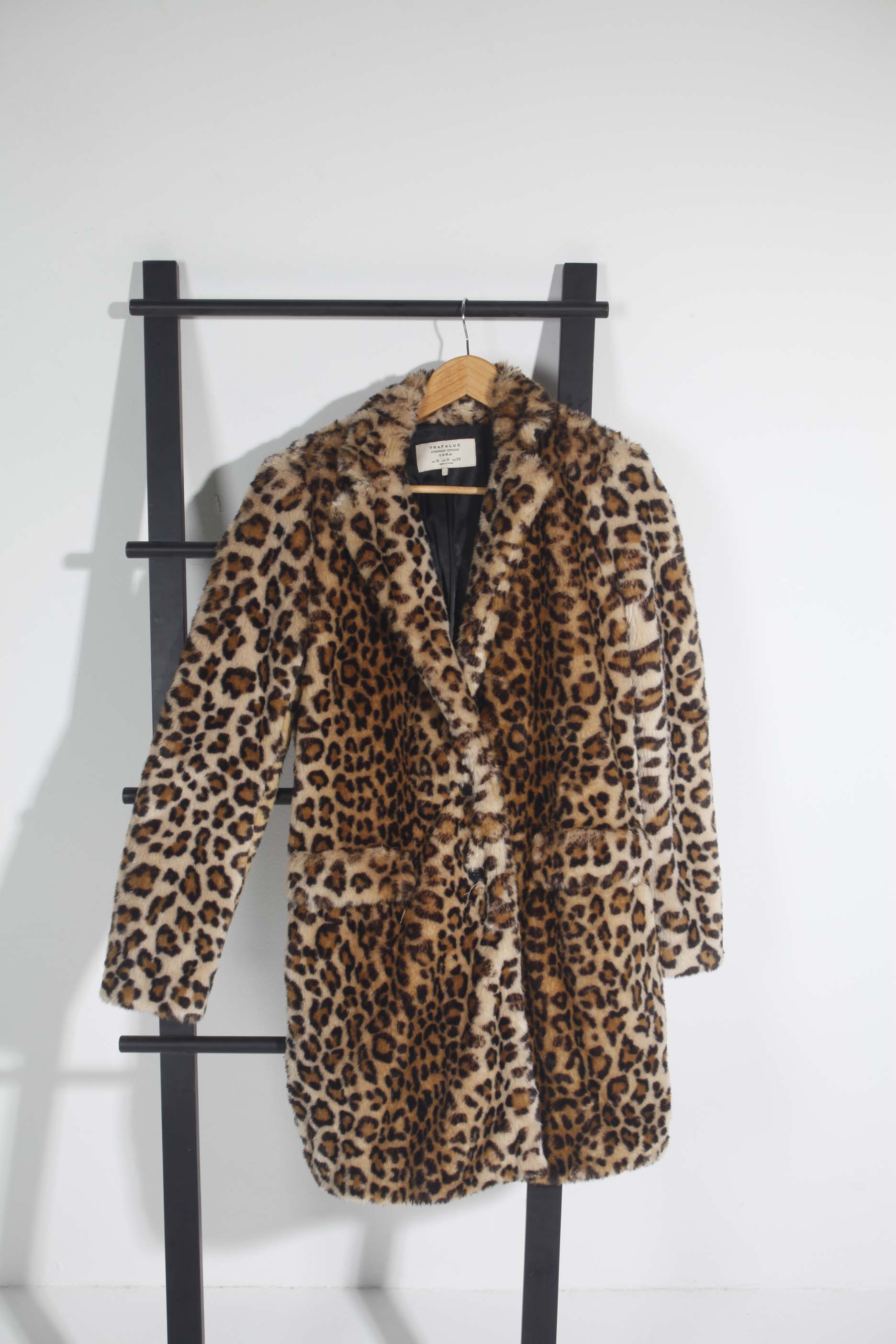 Fake Fur Leopard Print Coat