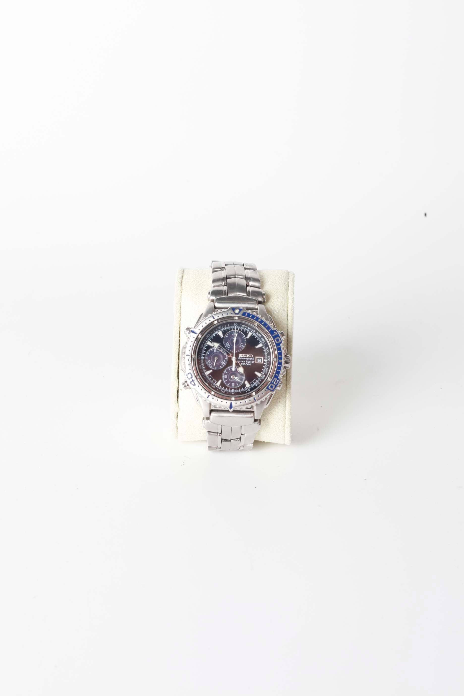 Mens Silver Chronograph Watch