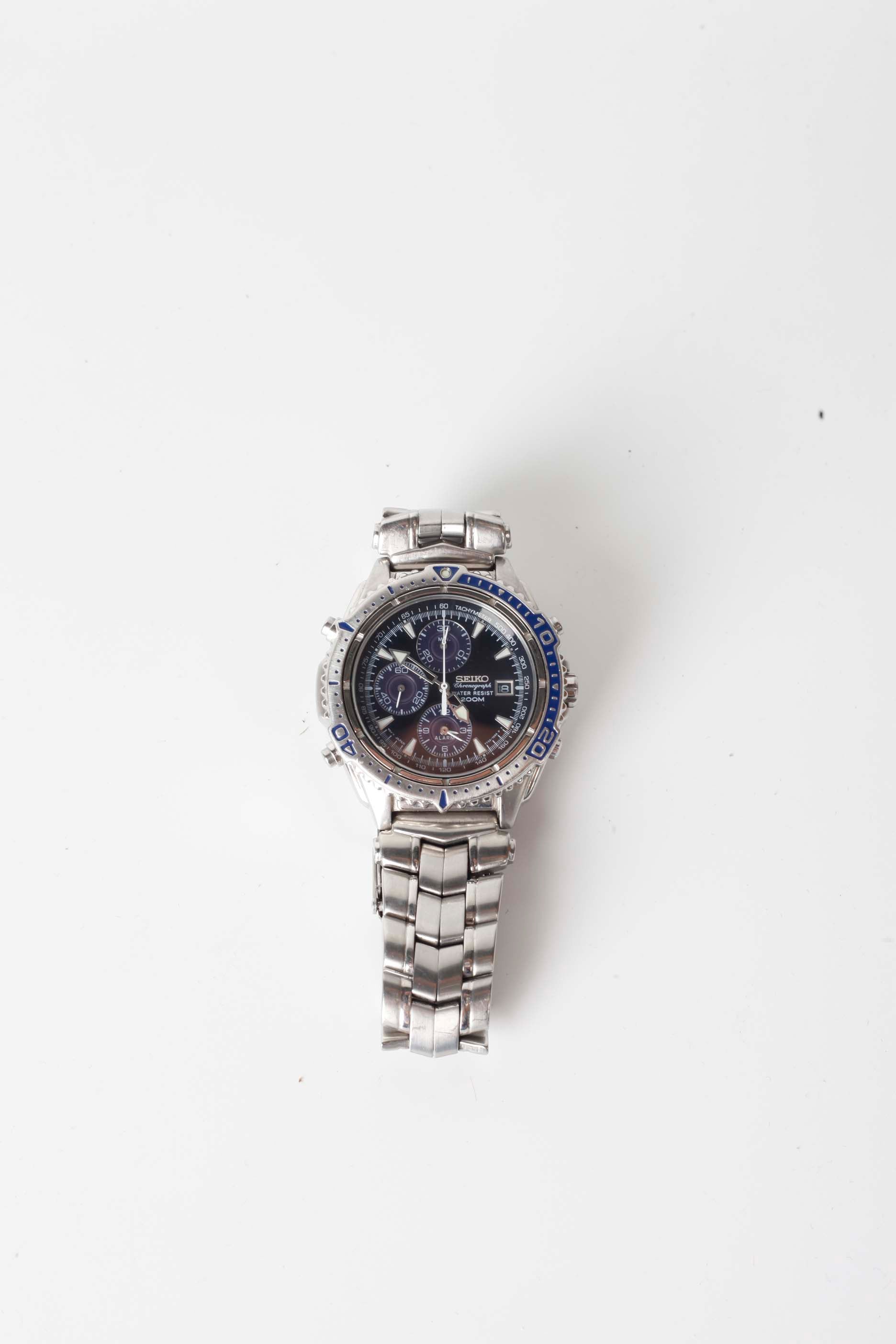 Mens Silver Chronograph Watch