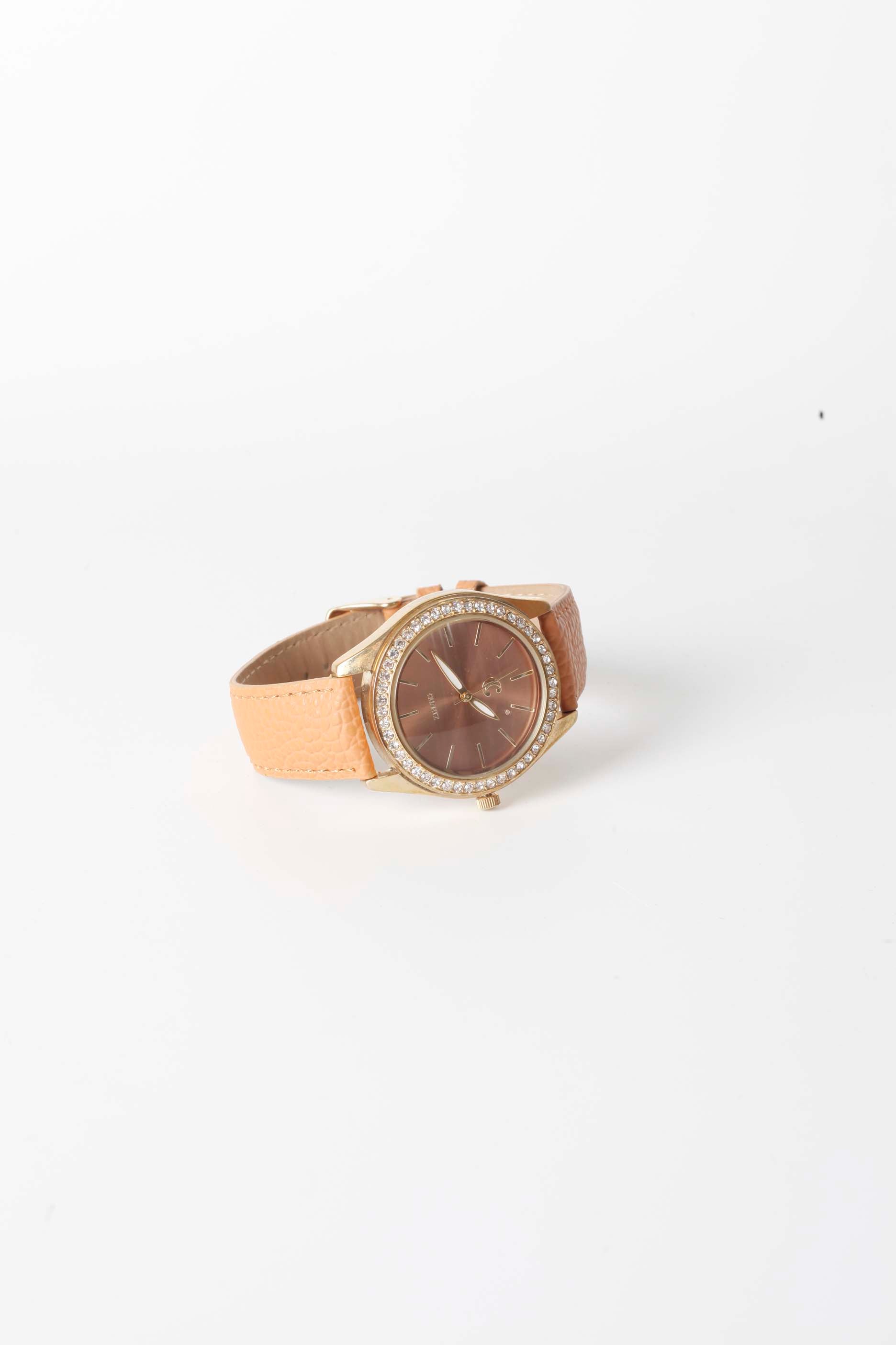 Womens Fashion Watch with Brown Leather Strap