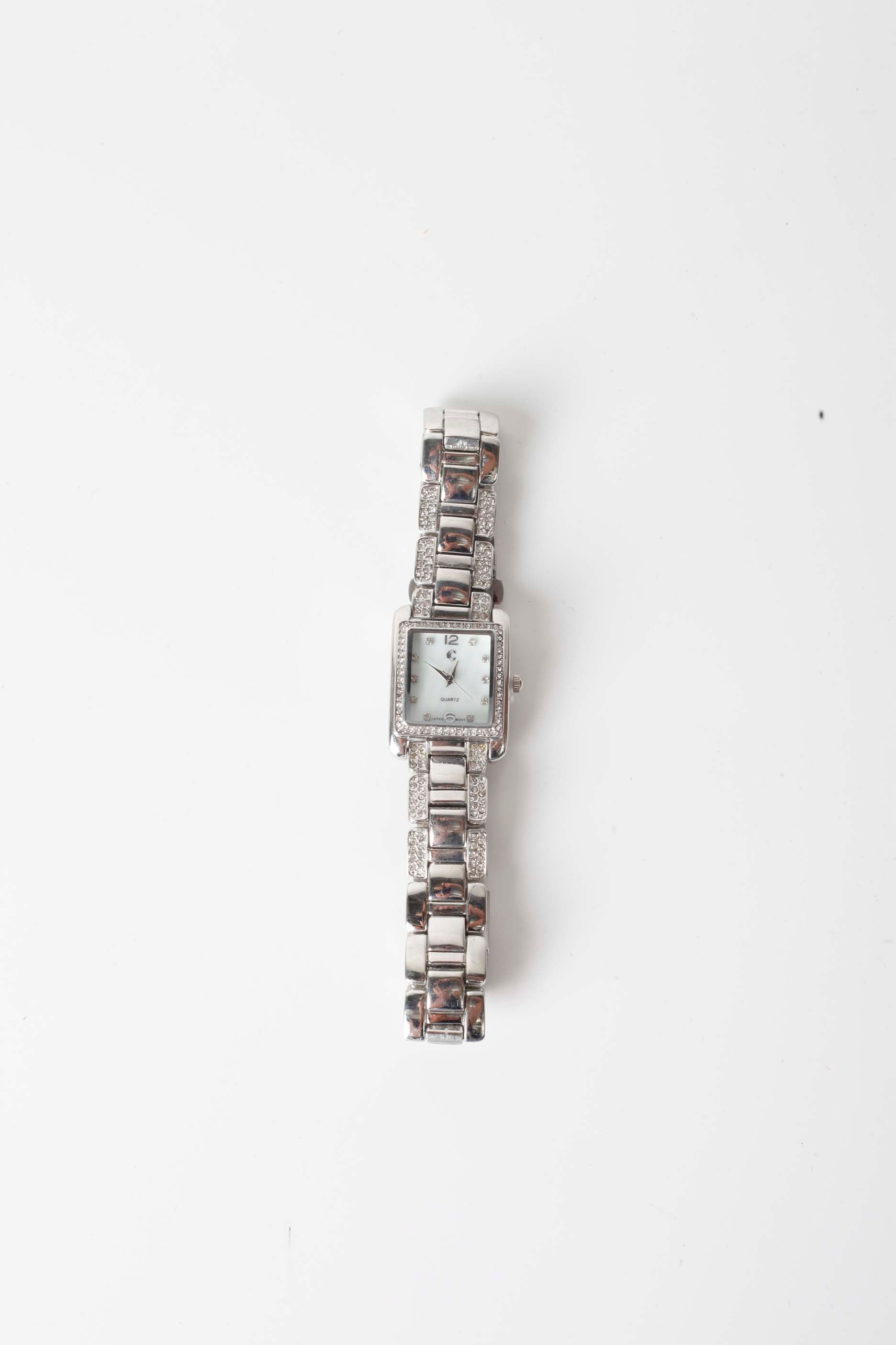Womens Silver Luxury-Look Watch