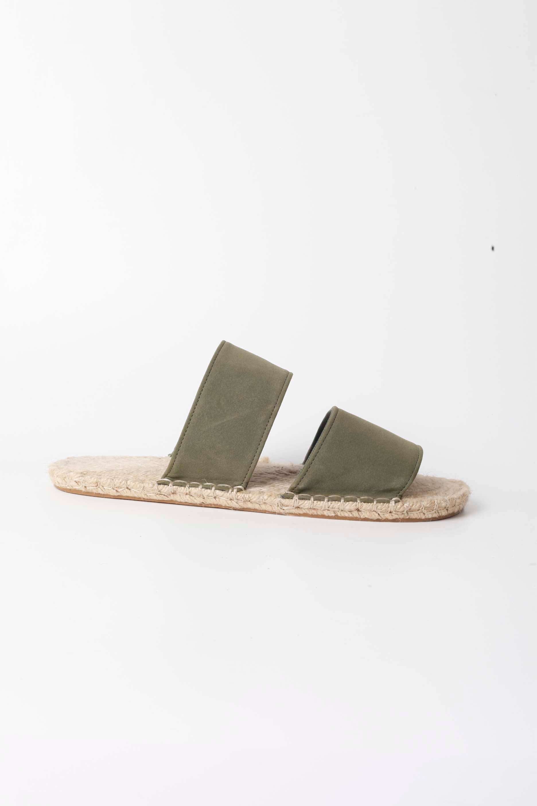 Mens Khaki Green Sandals