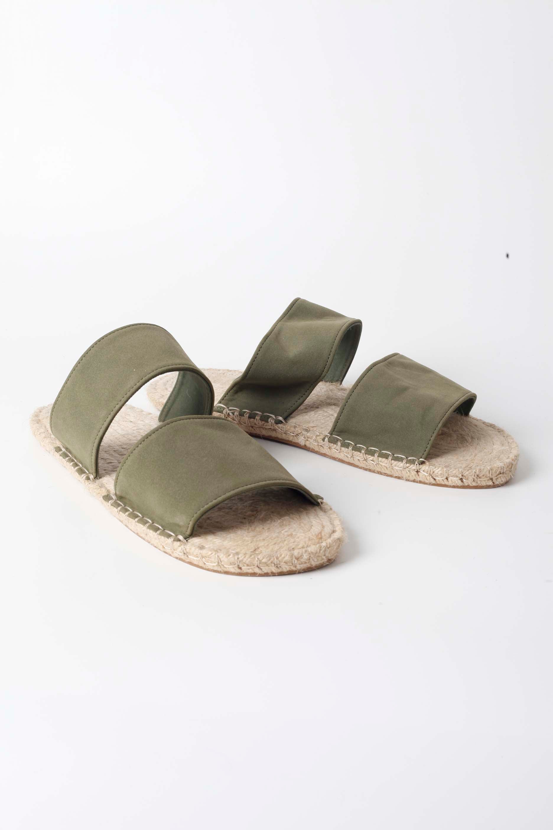 Mens Khaki Green Sandals