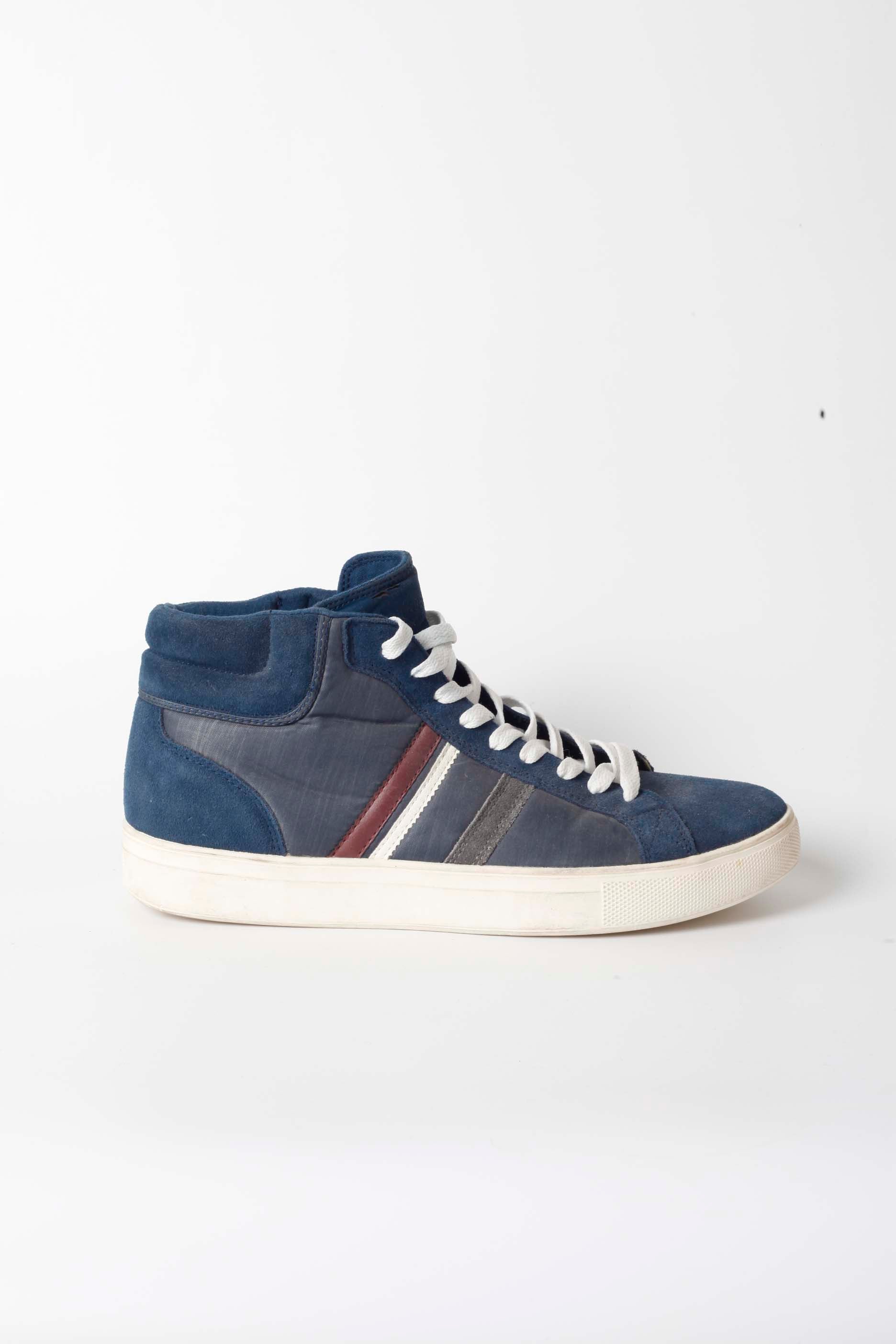 Mens Blue Hi-Top Sneakers