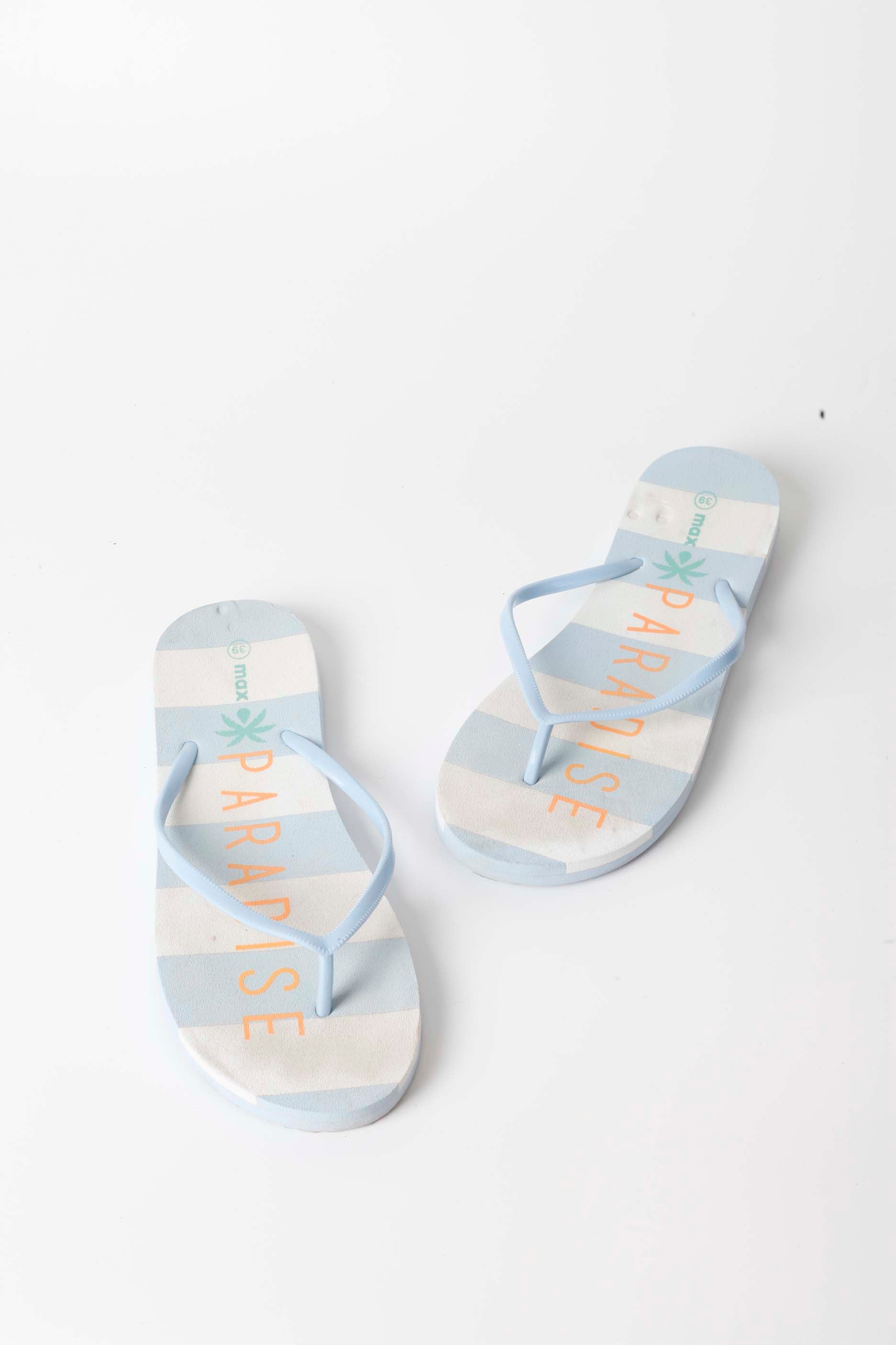 Light Blue Flip Flops