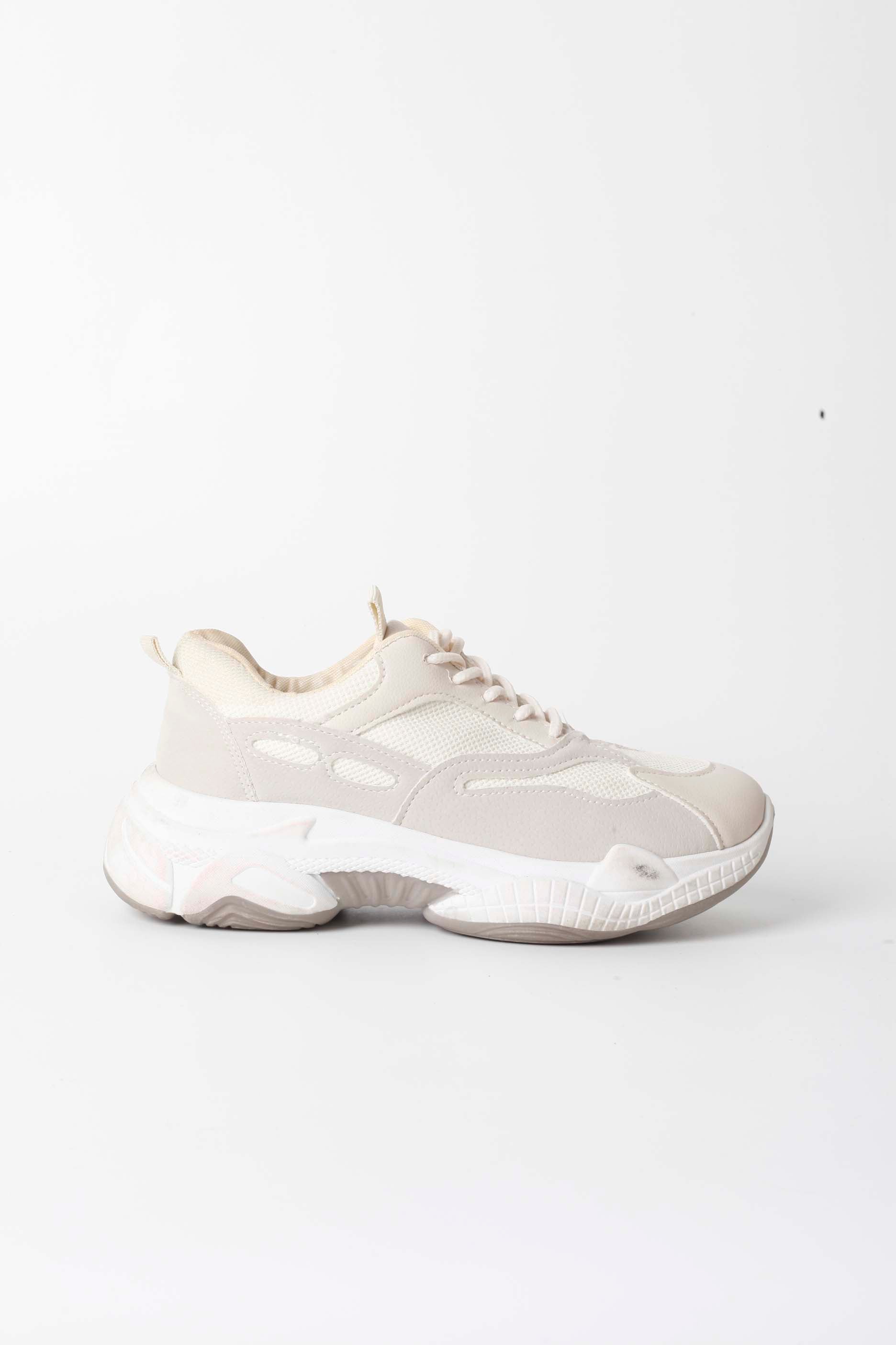 Platform Grey Cream Sneakers