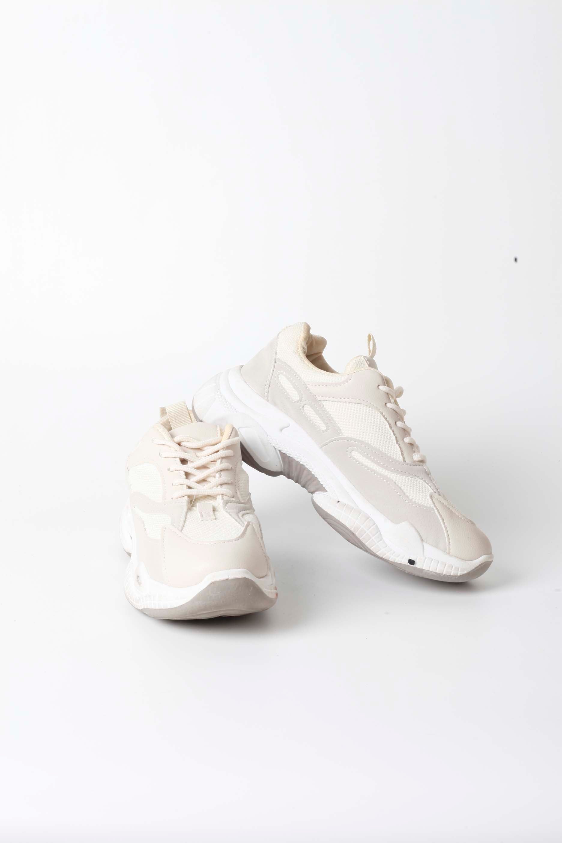 Platform Grey Cream Sneakers