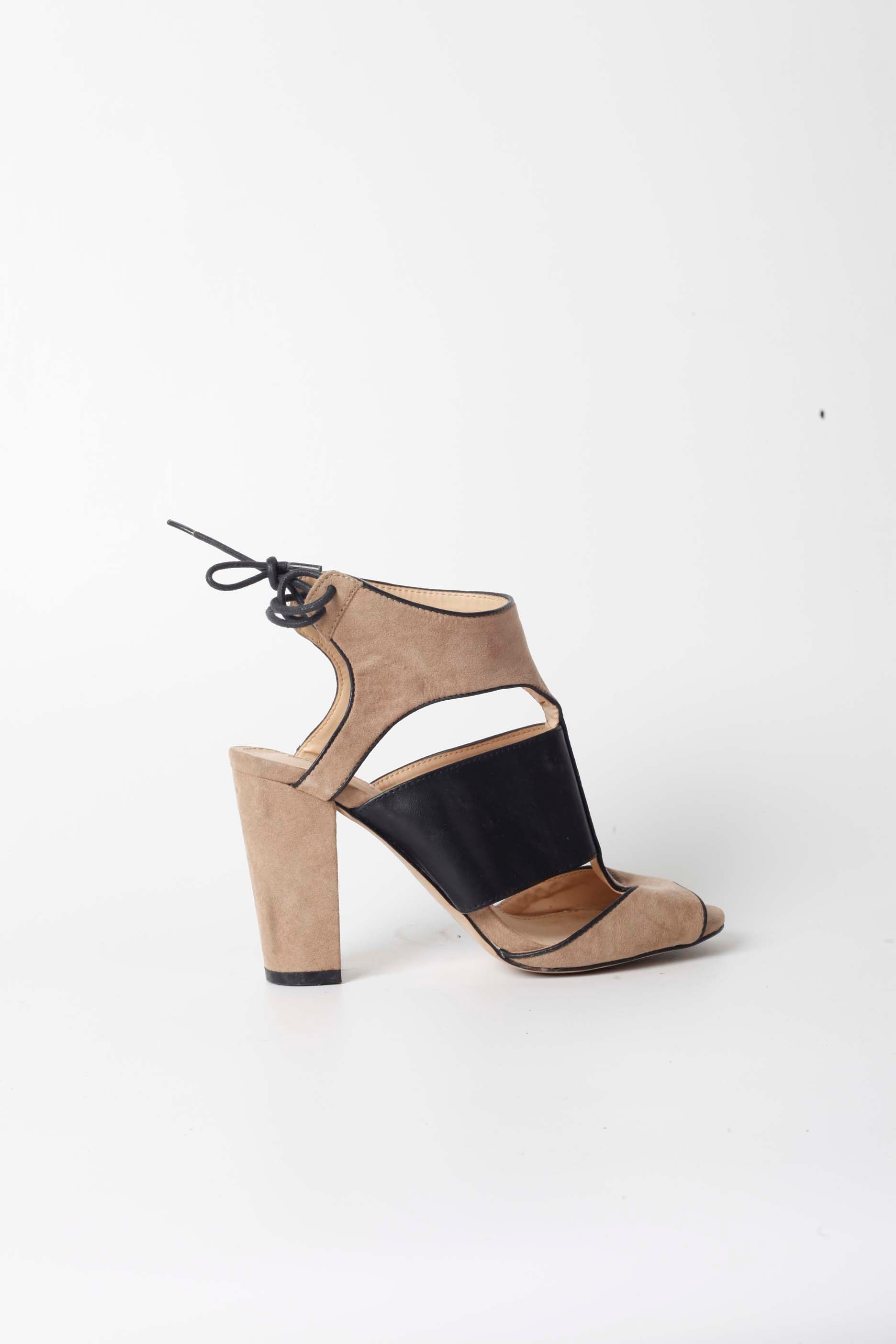 Camel & Black Block Heels