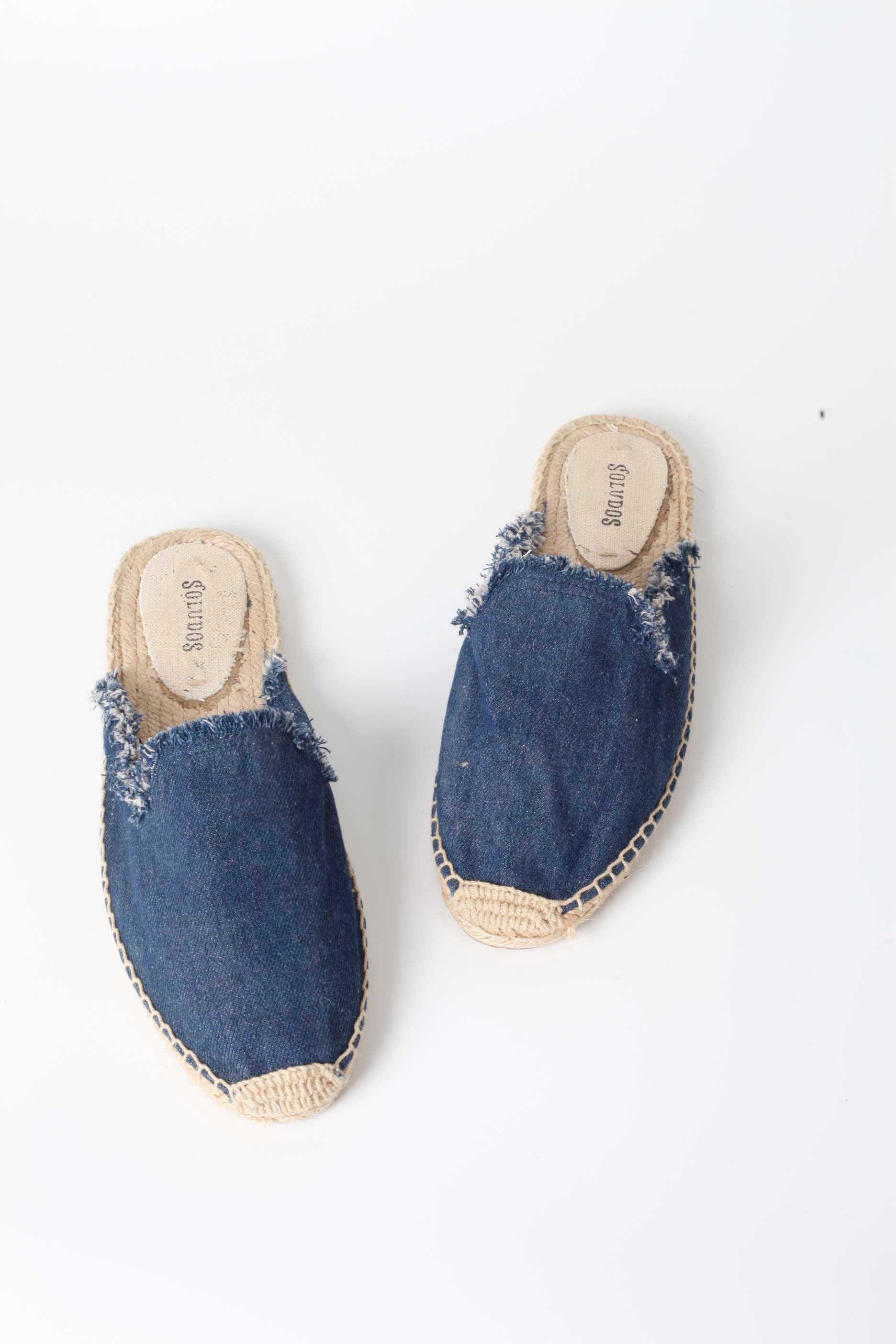 Denim Soludos Espadrille Mules