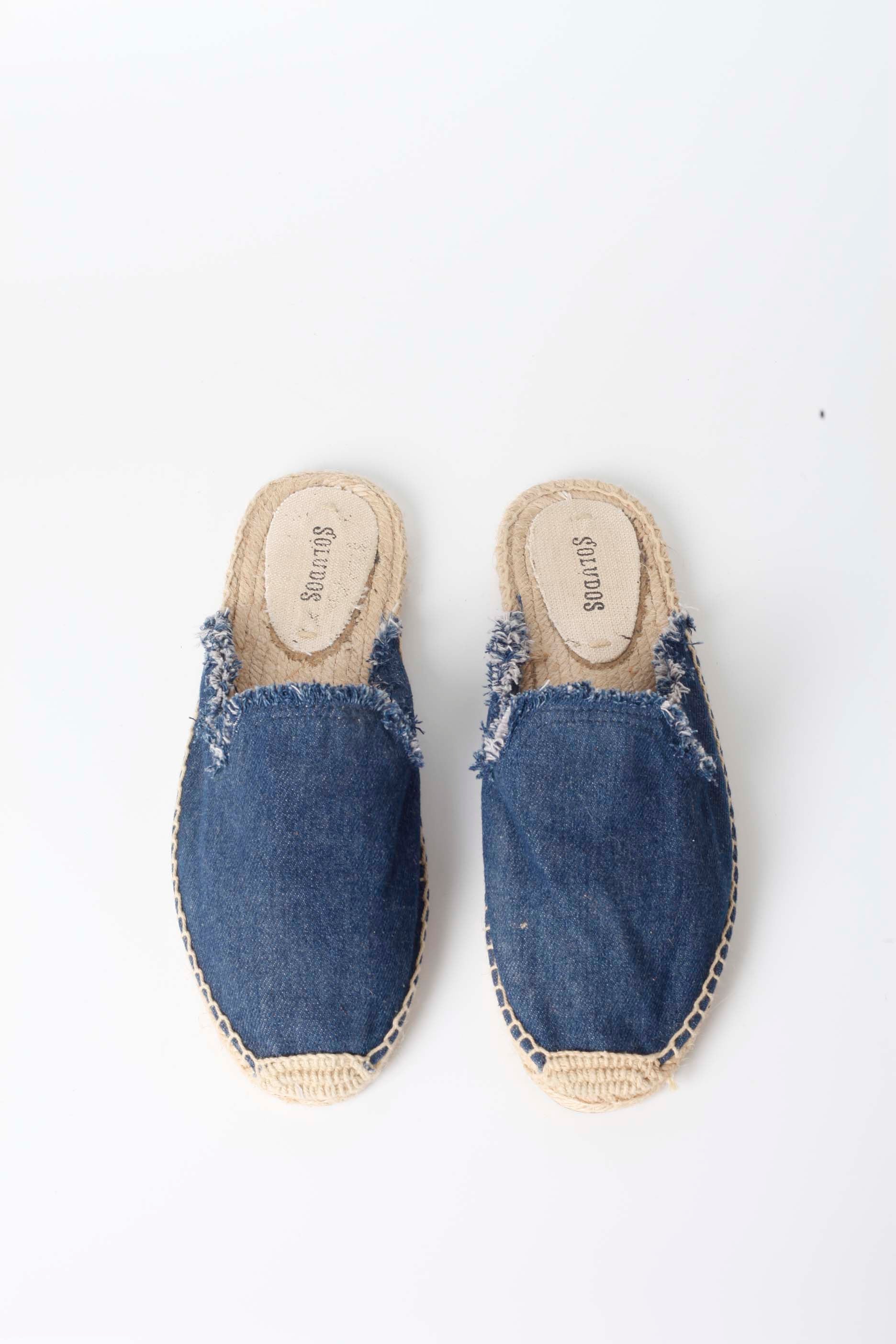 Denim Soludos Espadrille Mules