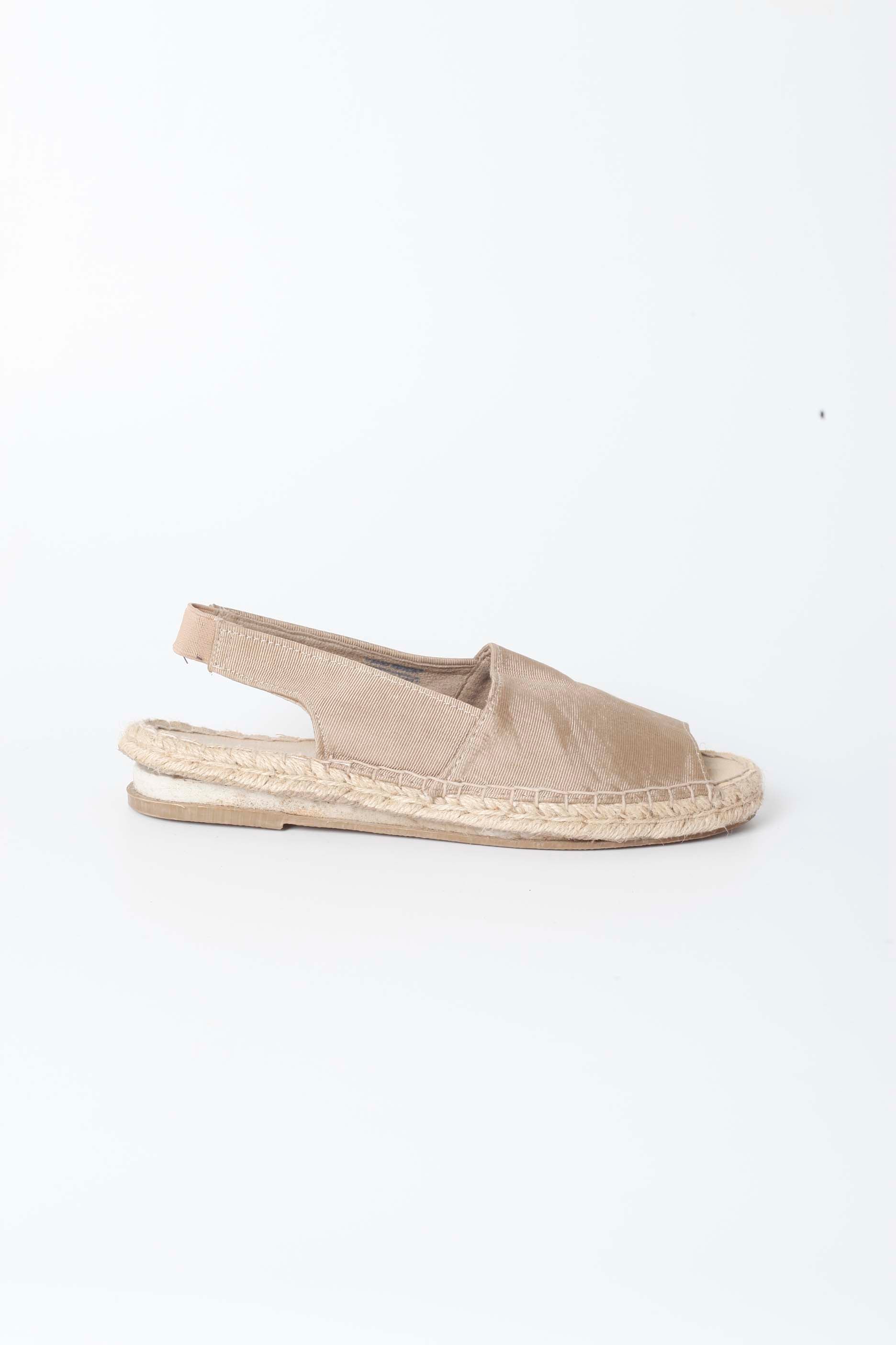 Beige Espadrille Flats