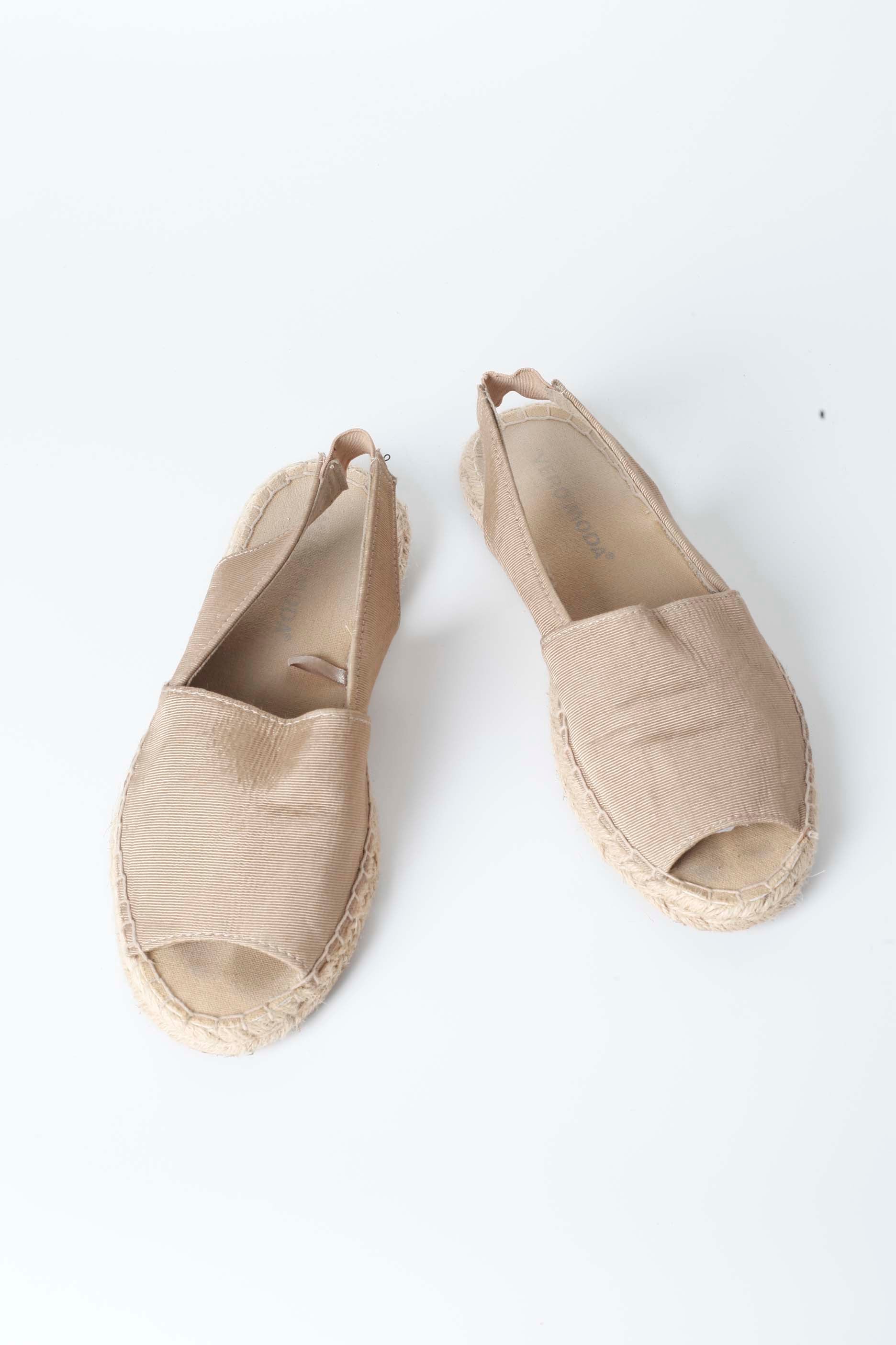 Beige Espadrille Flats