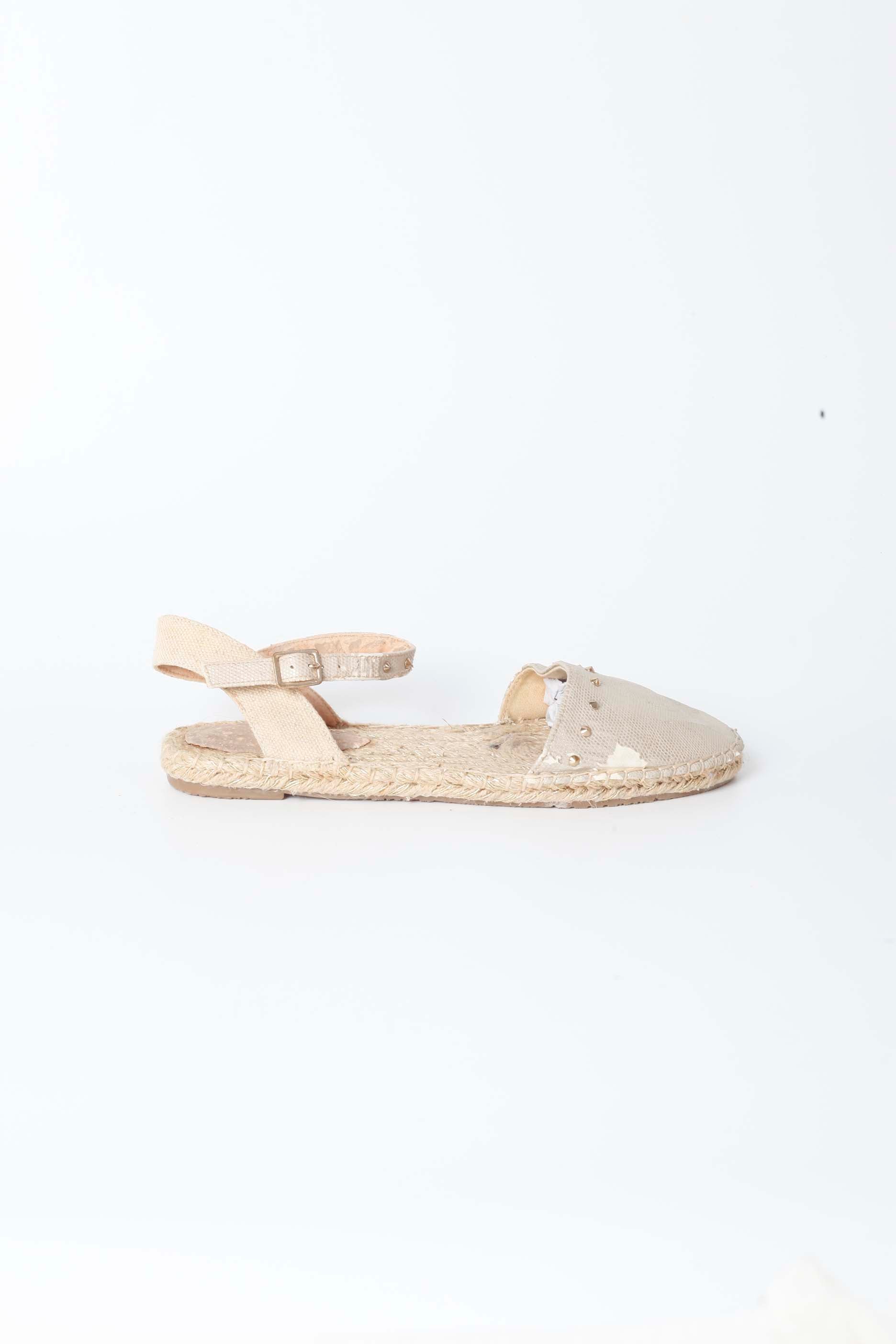 Gold Espadrille Flats