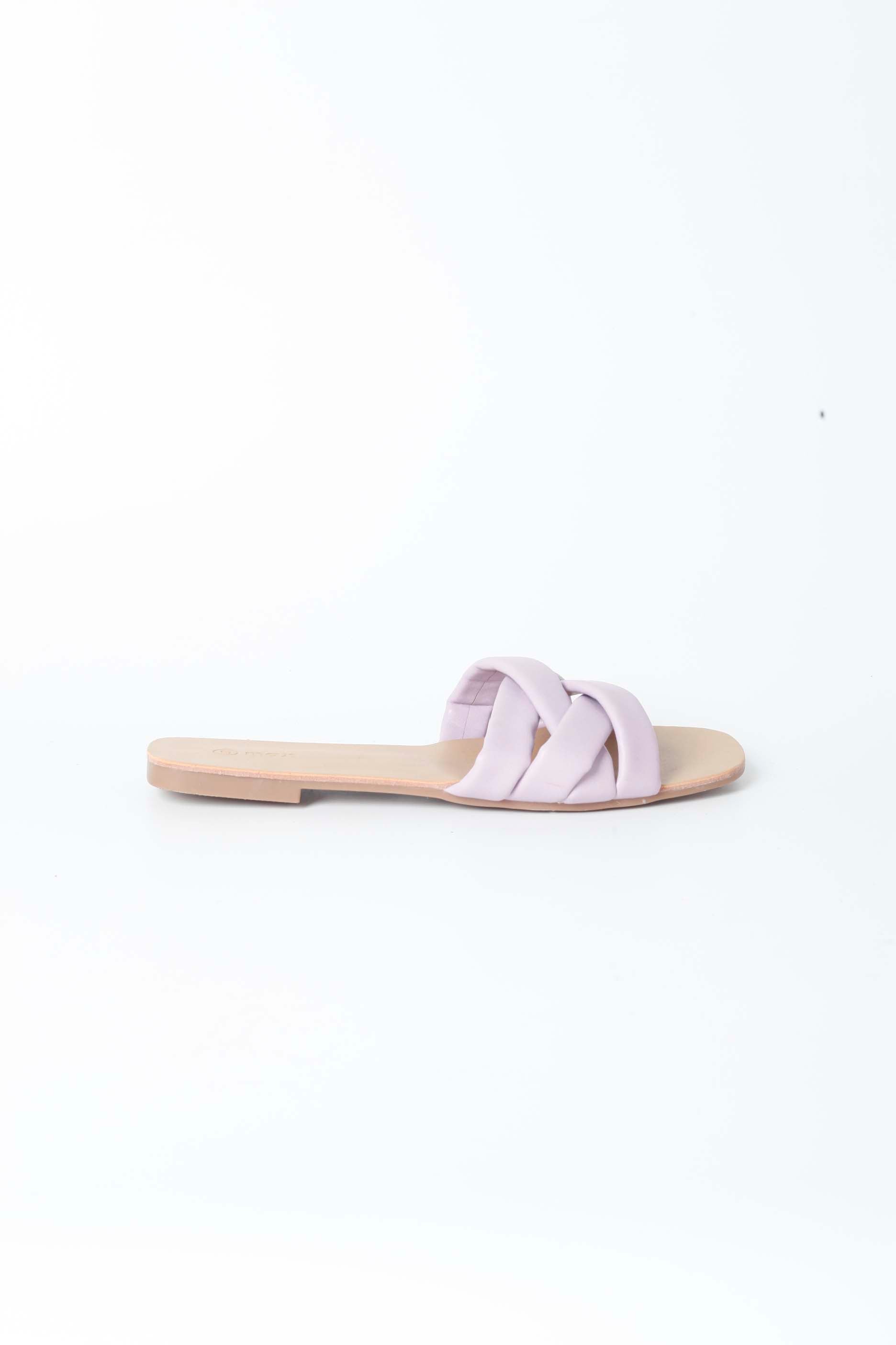 Lilac Strappy Flats