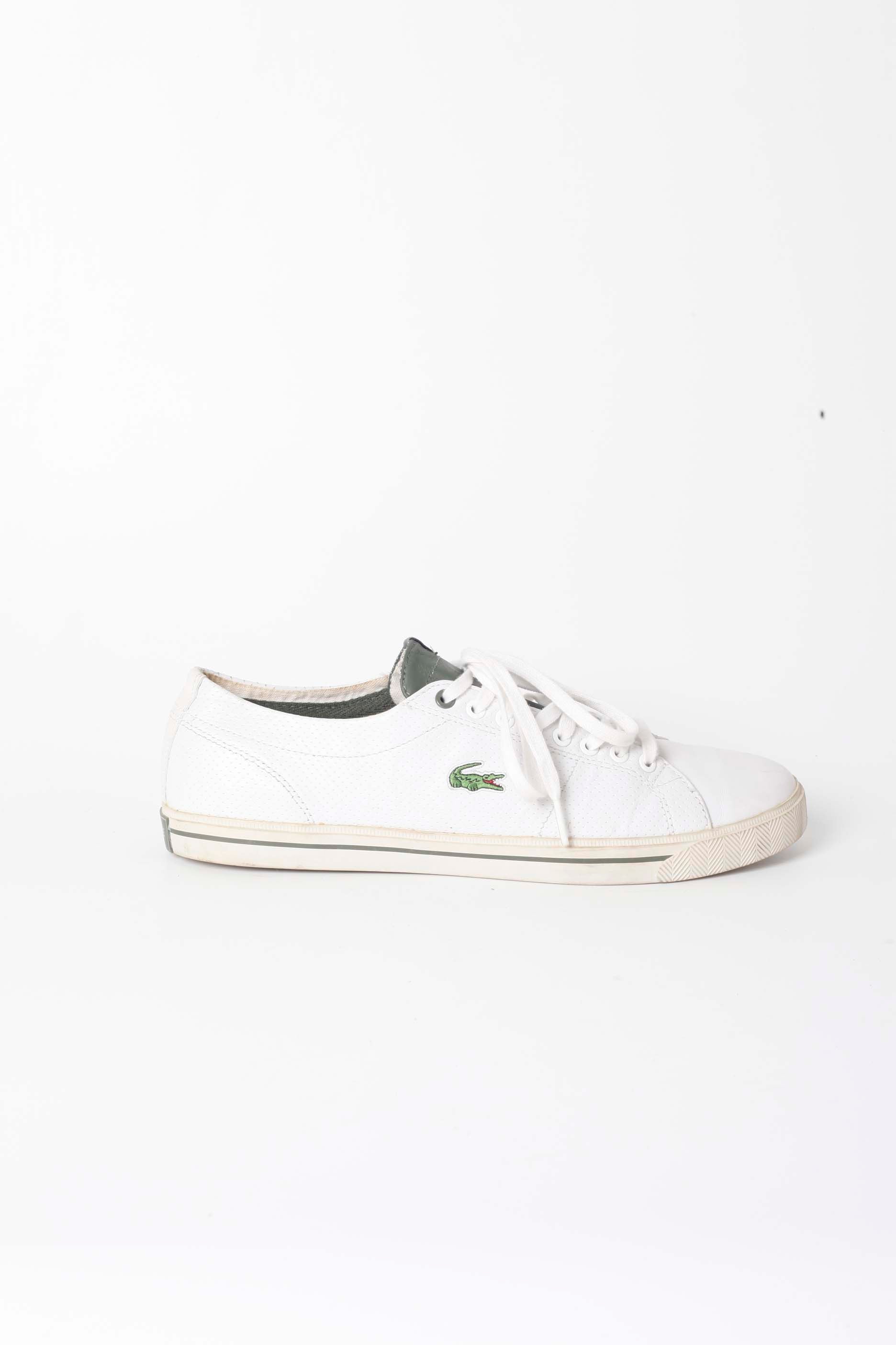 Mens White Lacoste Sneakers