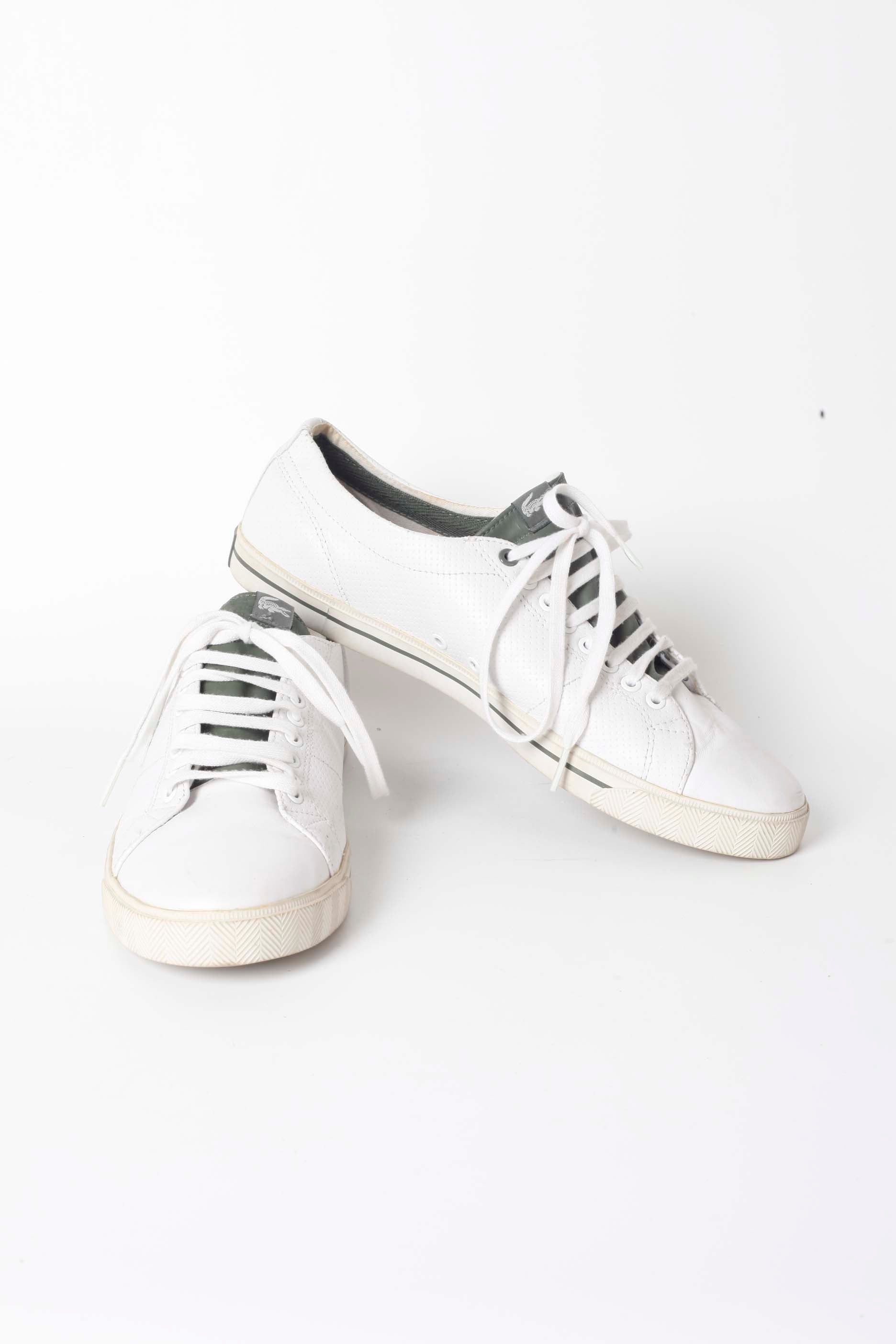 Mens White Lacoste Sneakers