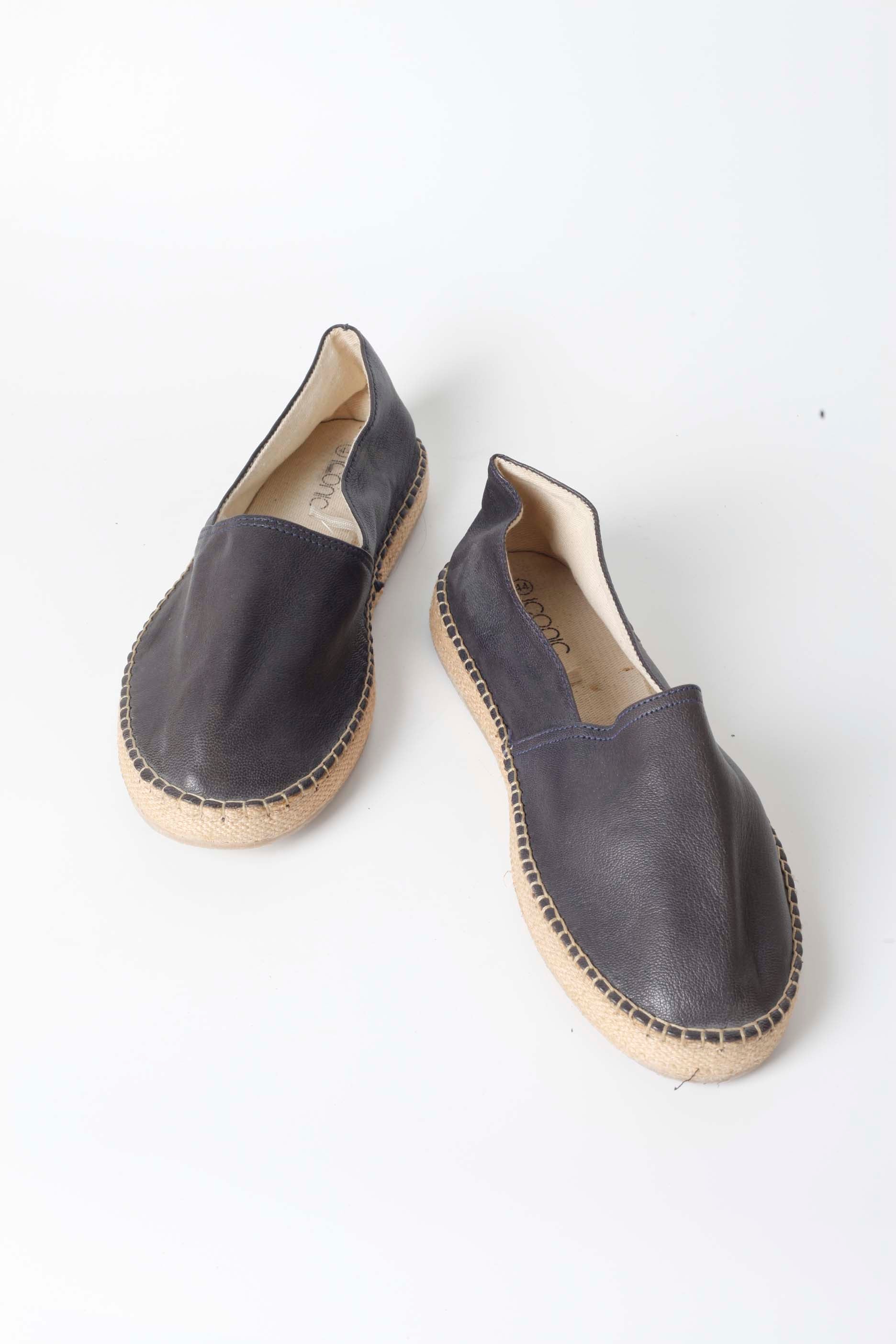 Mens Leather Espadrilles