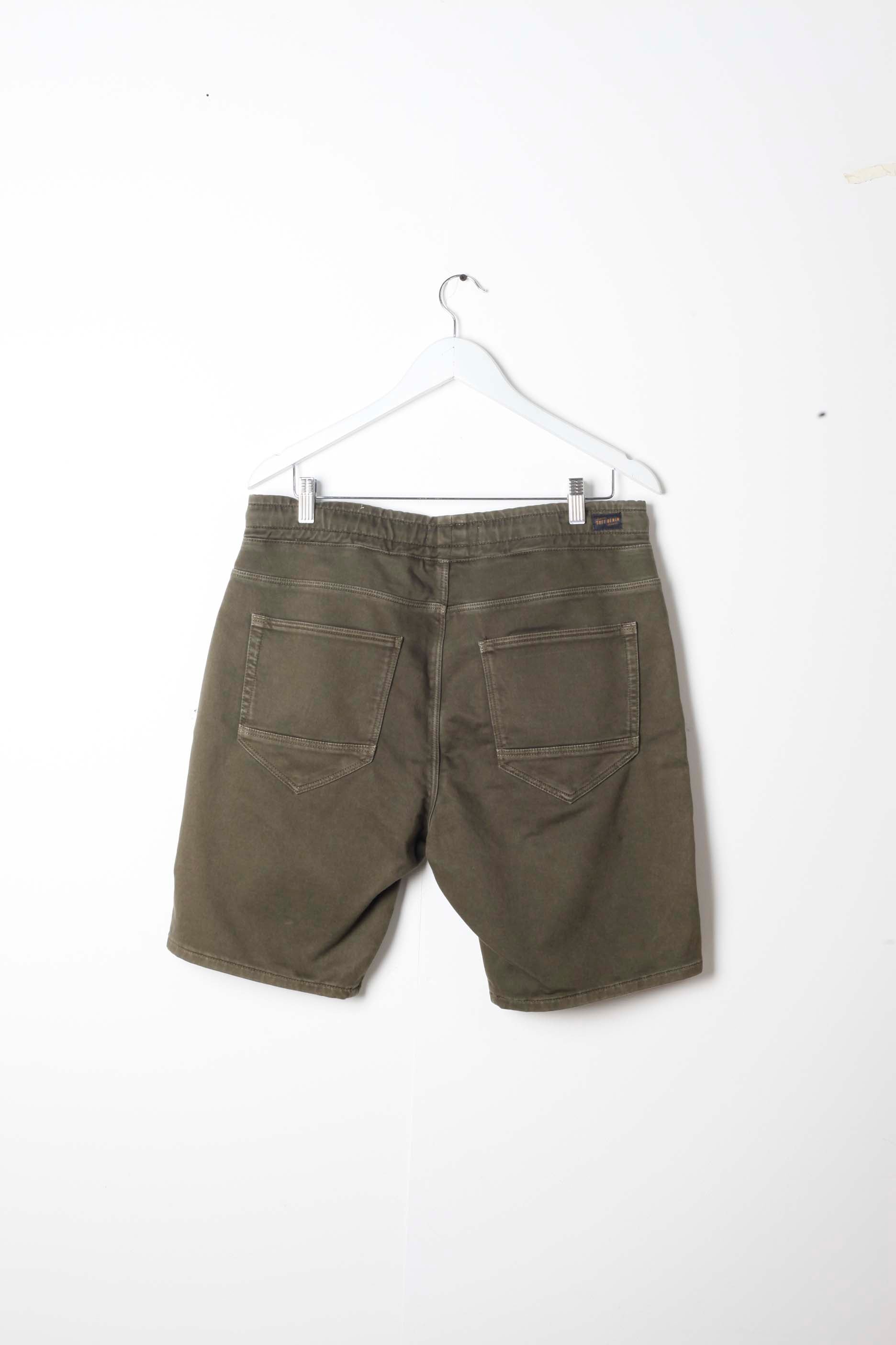 Mens Khaki Drawstring Shorts