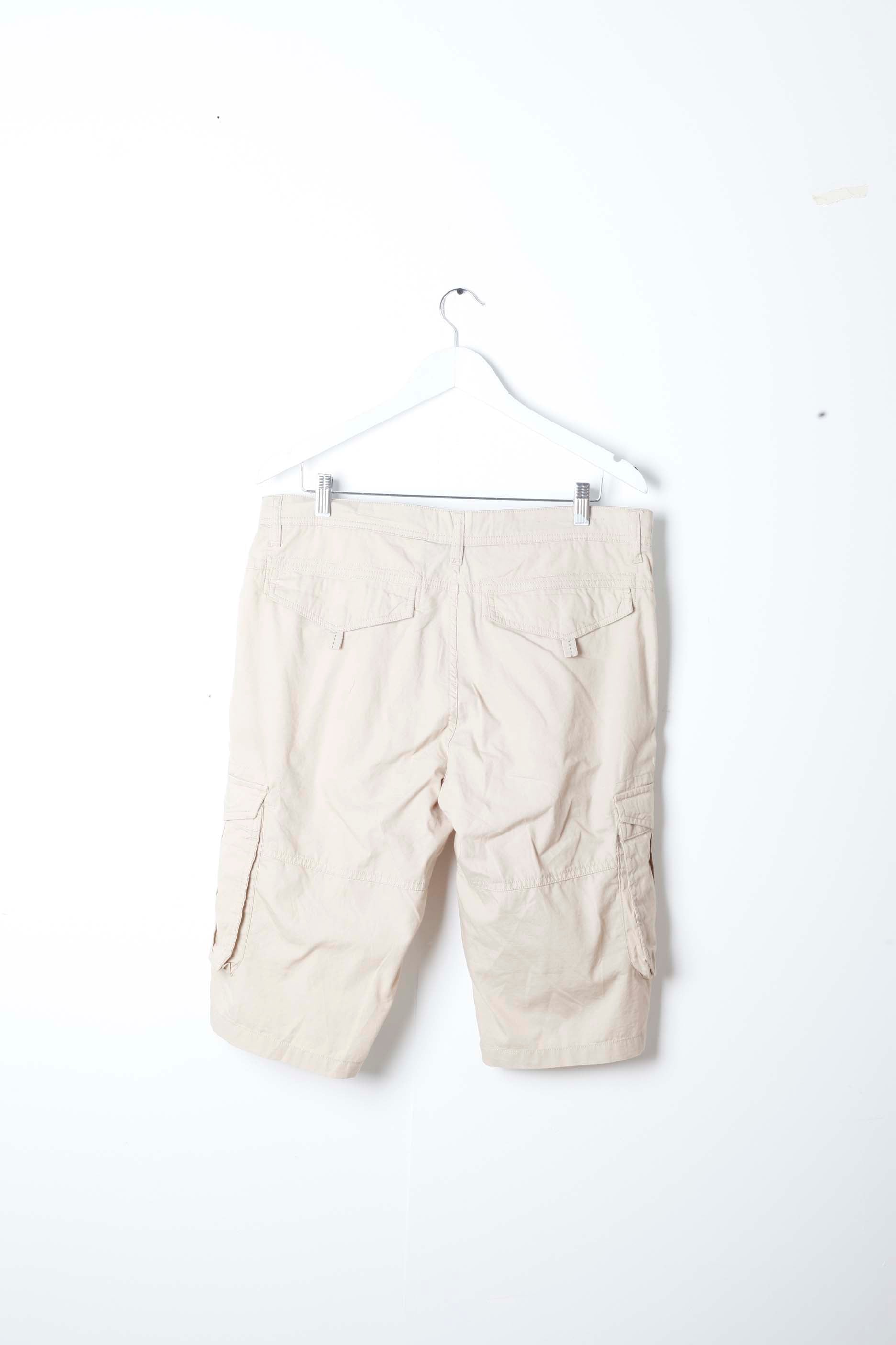 Mens Beige Cargo Shorts