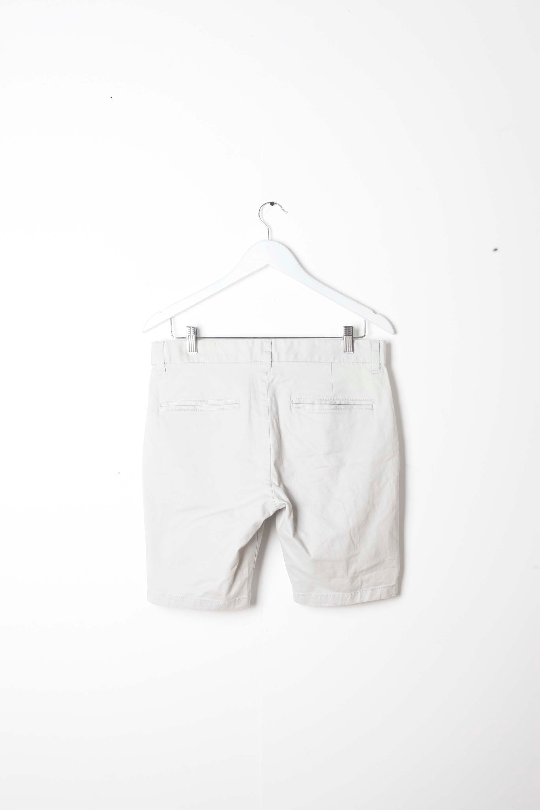 Mens Beige Slim Fit Chino Shorts