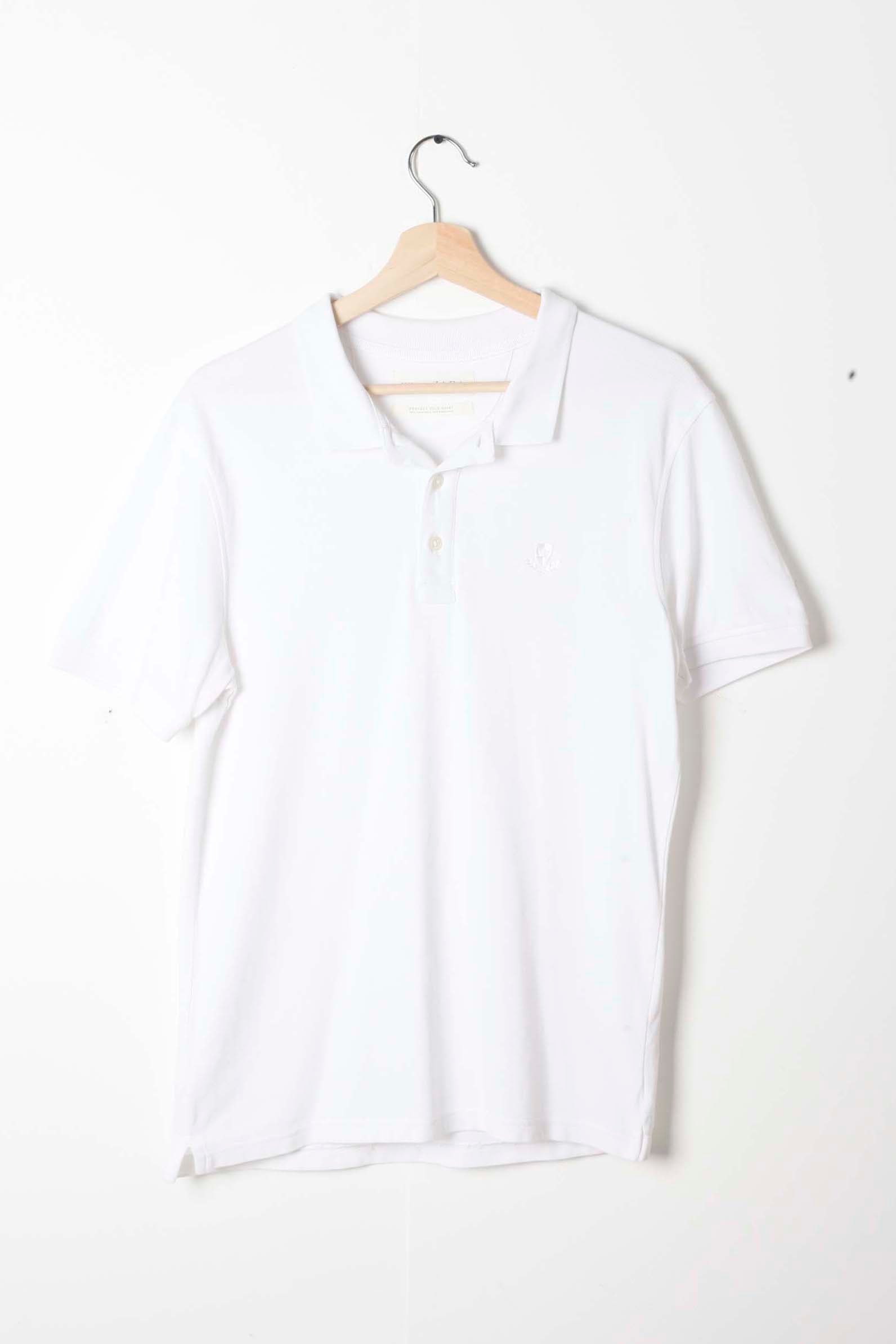 Mens White Polo Shirt (small)