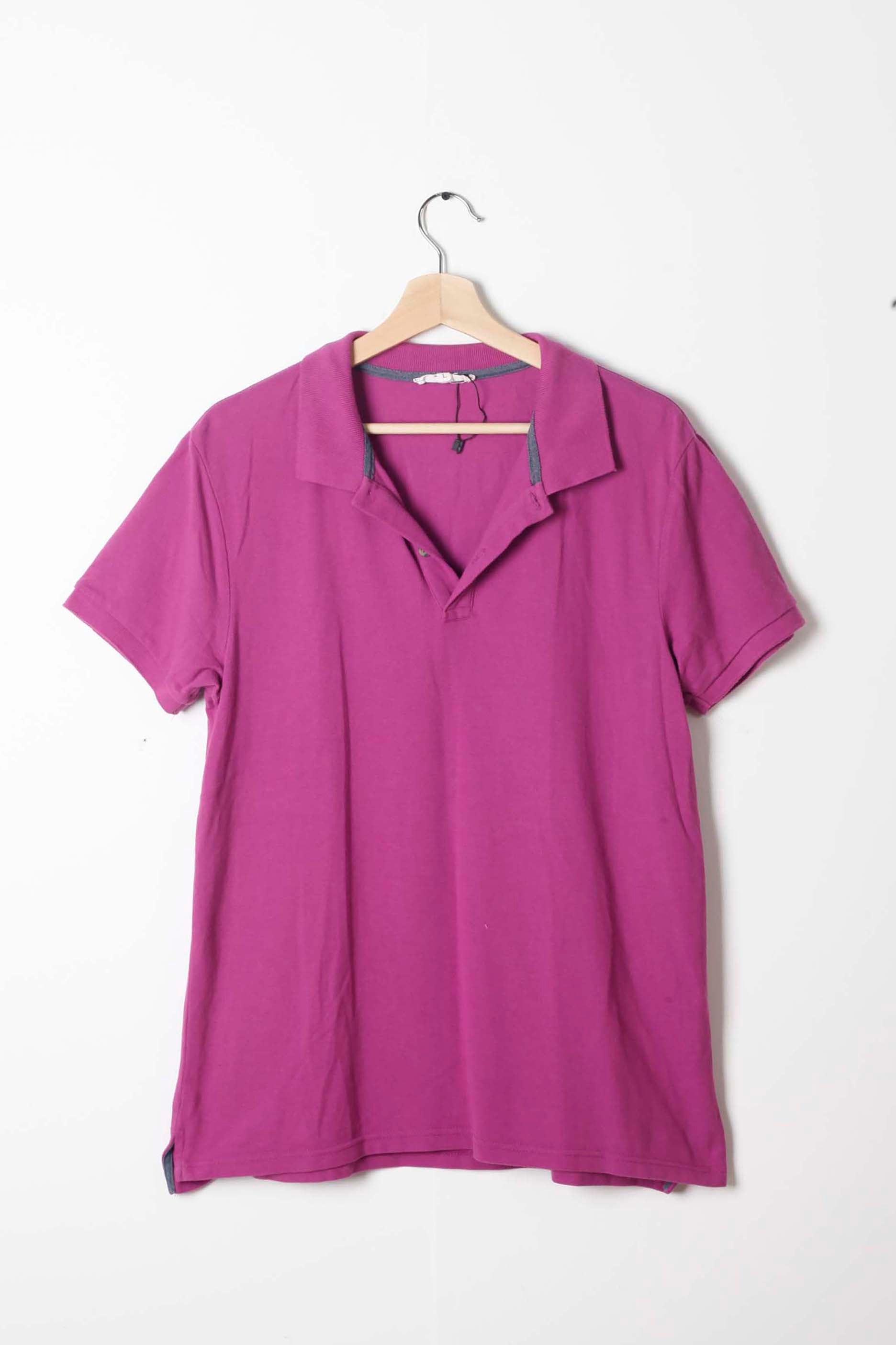 Mens Purple Polo Shirt (Large)